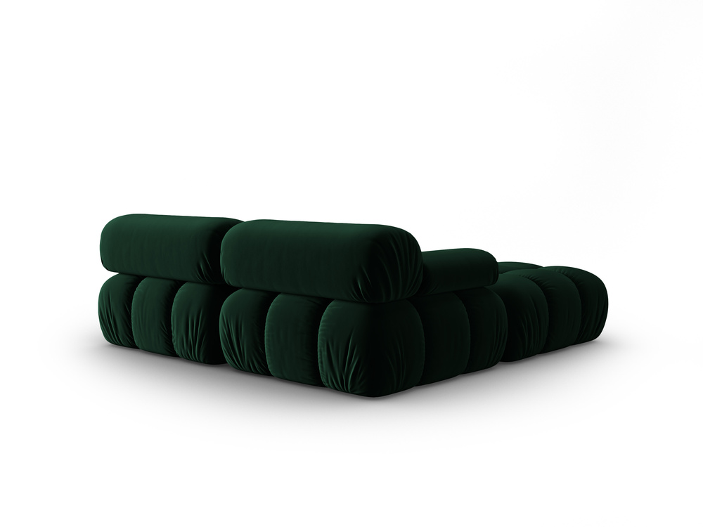 Cosmopolitan Design Modulares Ecksofa Cortina 3-Sitzer Samt Bluvel Flaschengrün