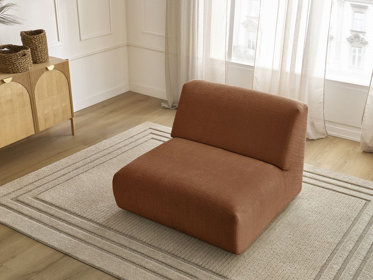 Bobochic Sirius Sofamodul 1-Sitzer Strukturstoff Orange