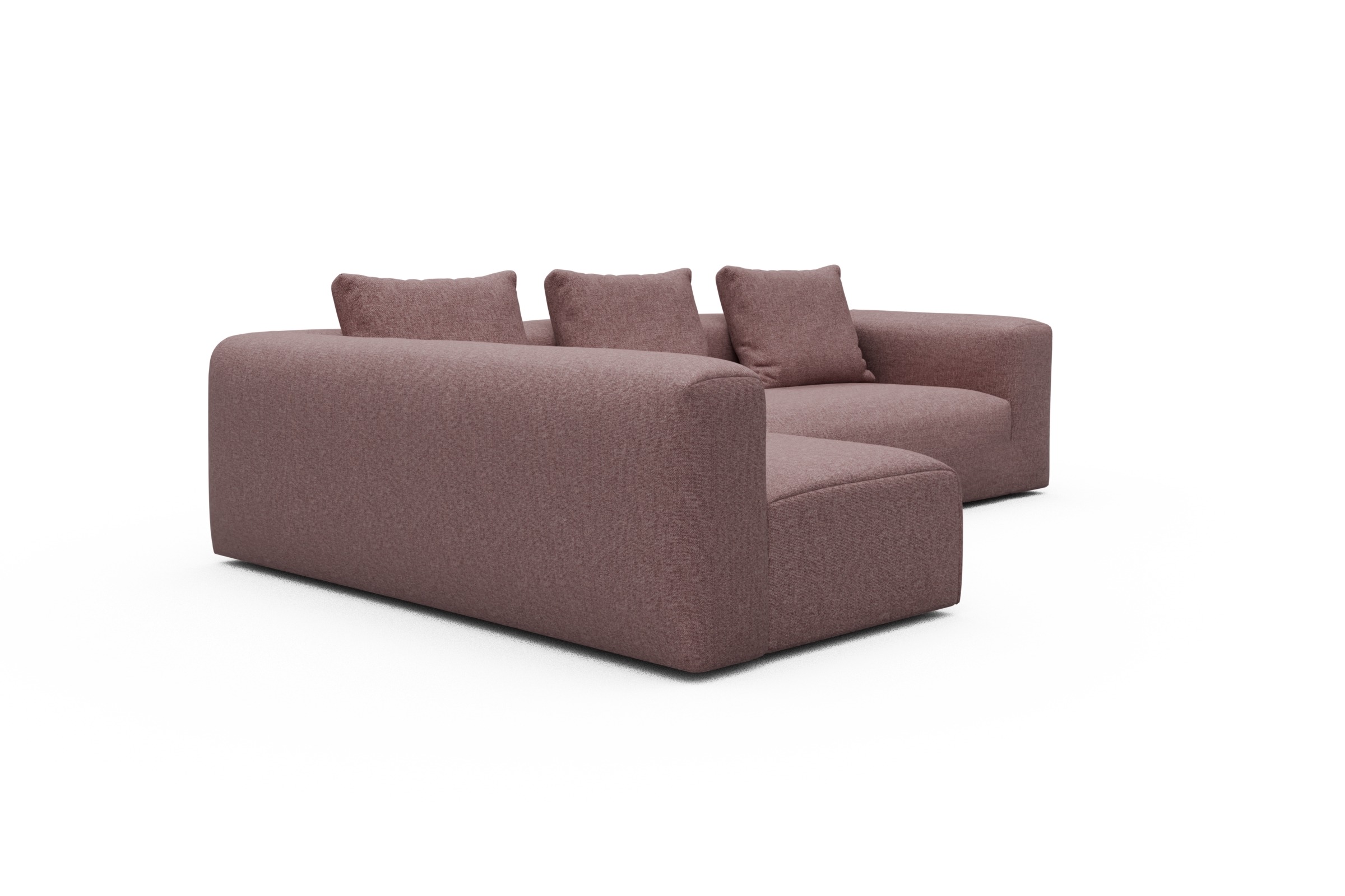 Ecksofa Fred 2x 2,5-Sitzer links offen Sama-Flamingo
