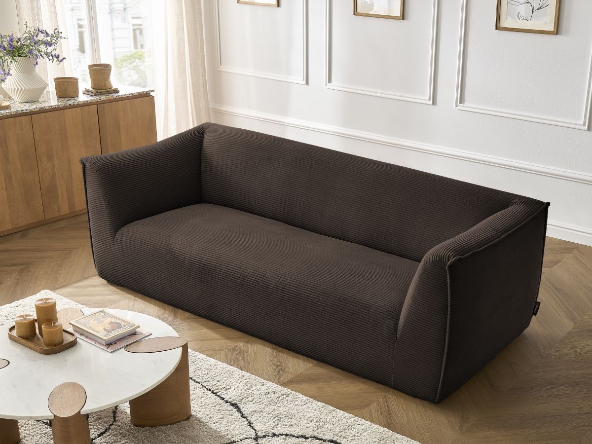 Bobochic Giorgia Sofa 3-Sitzer Cordsamt Braun