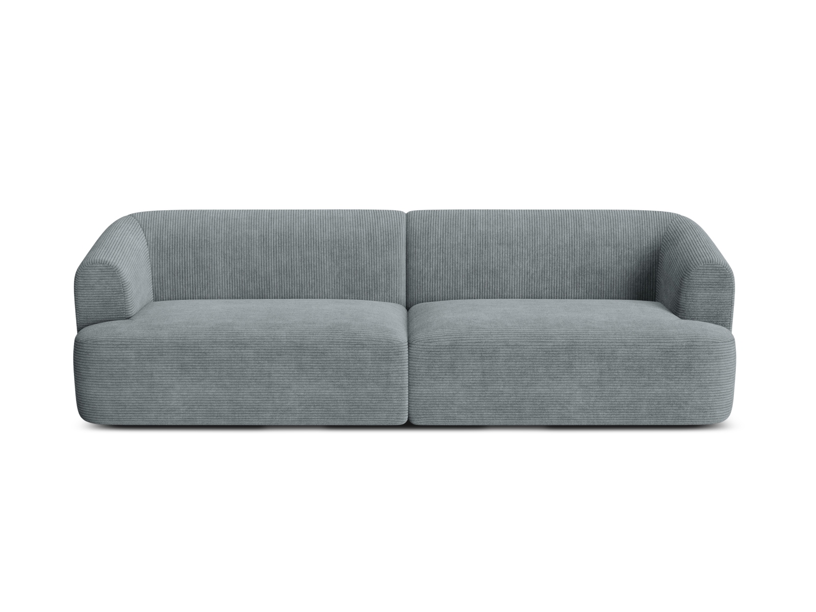 Cosmopolitan Design Sofa Campi 4-Sitzer Kord Lincoln D Dunkelgrau Melange