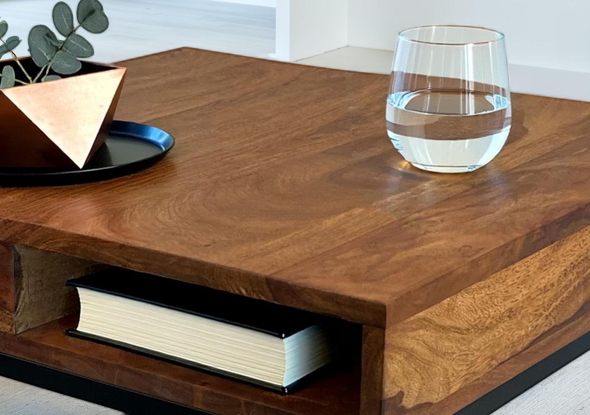 Couchtisch Hjelme Massivholz Braun 60 × 60 × 40 cm