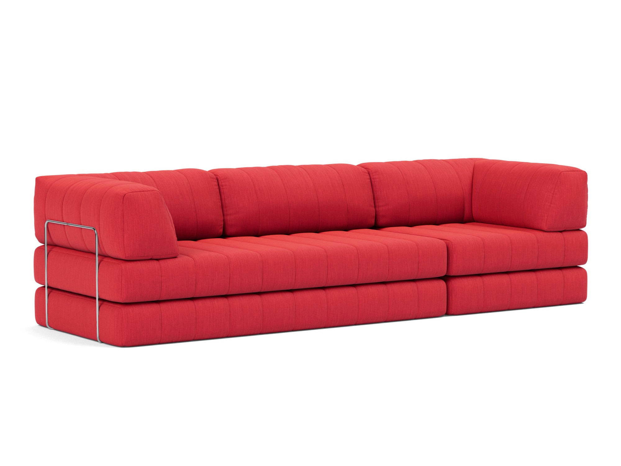 Schlafsofa CozyPad Grand mit Armlehnen Flachgewebe Elegance 511-Red