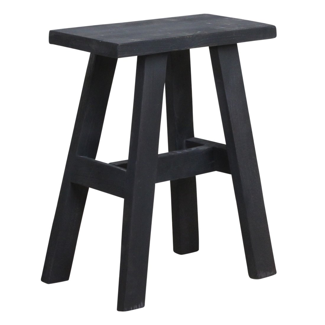 Raw Materials Schwarze Bushaltestellenbank mittel 45x20x50cm