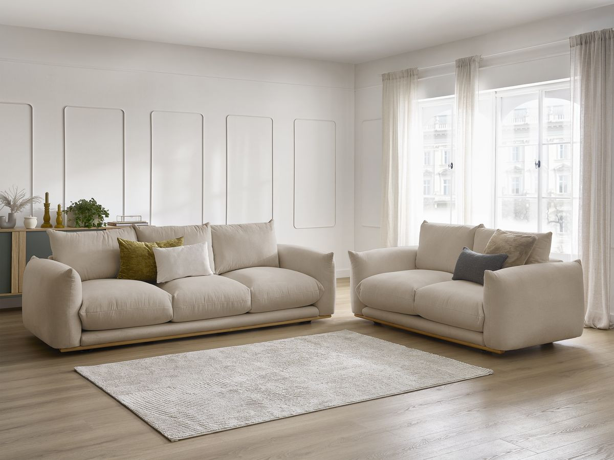 Bobochic Ernest Sofa 5-Sitzer Stoff Taupe