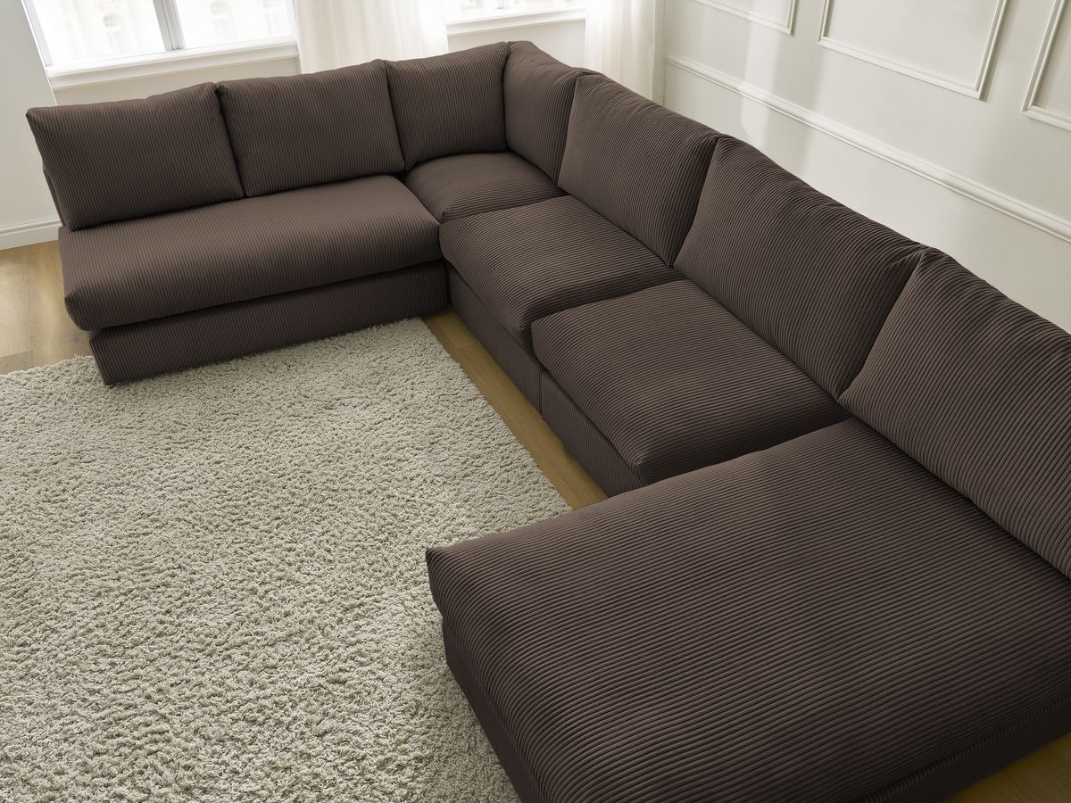 Bobochic Paris Ecksofa Cordsamt Braun