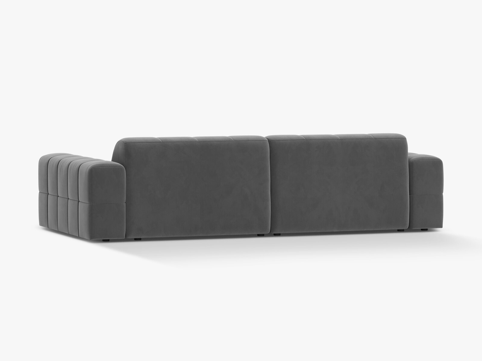 Micadoni Sofa Jennifer 4-Sitzer Samt Venus Hellgrau