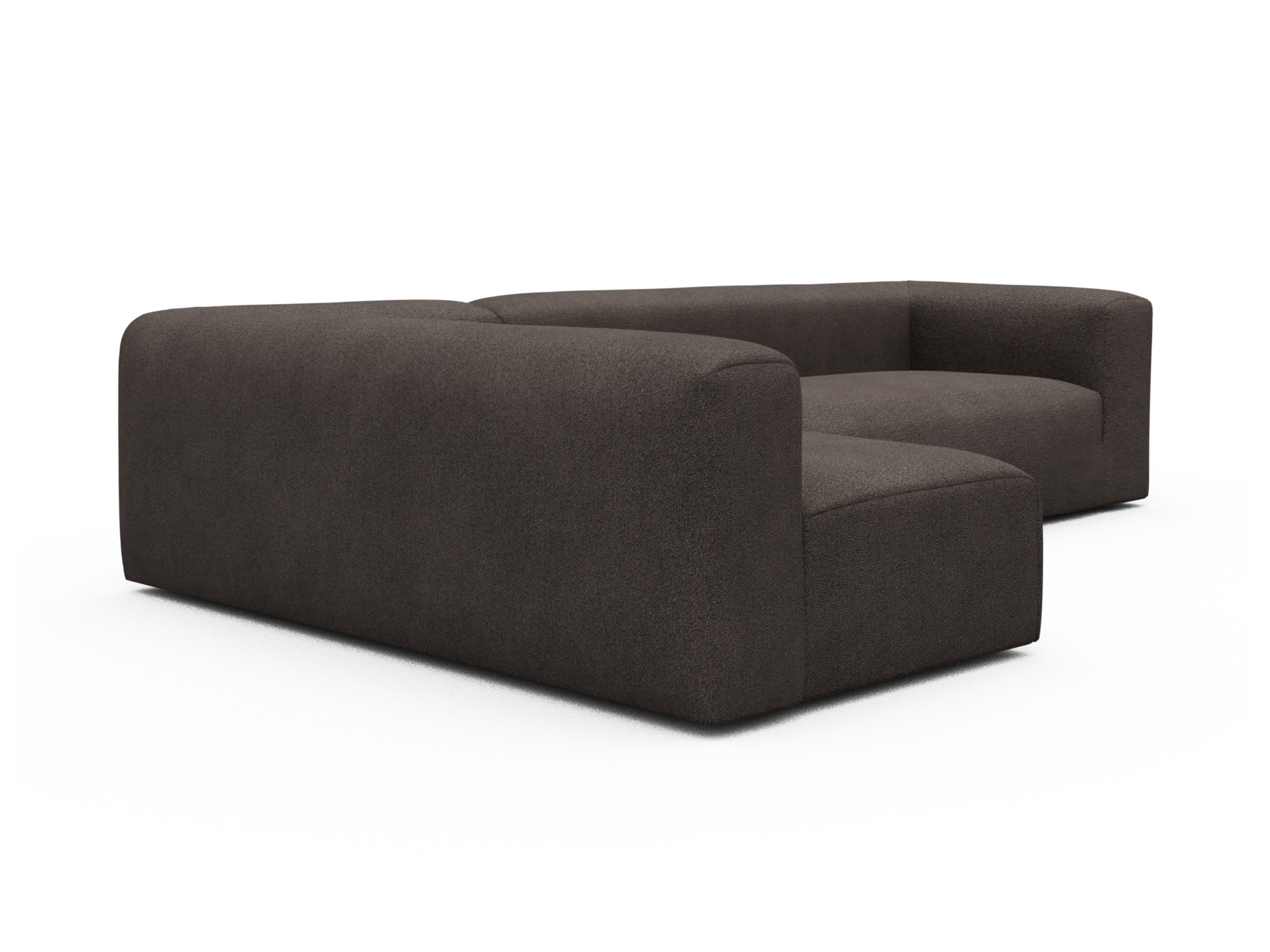 Skandi Home Ecksofa Fred 2x 2,5-Sitzer links offen Boucle-Taupe moebelfaktor