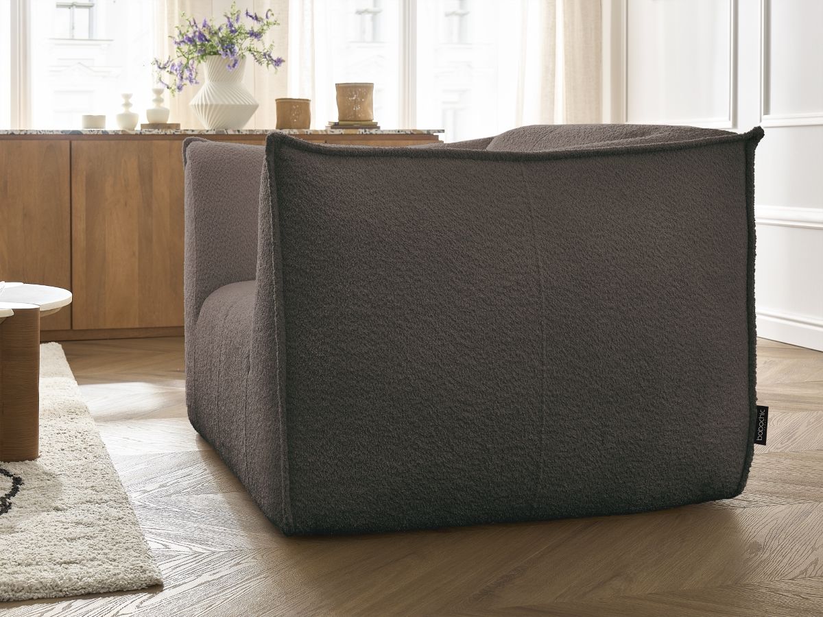 Bobochic Giorgia Sessel Bouclé-Stoff Braun