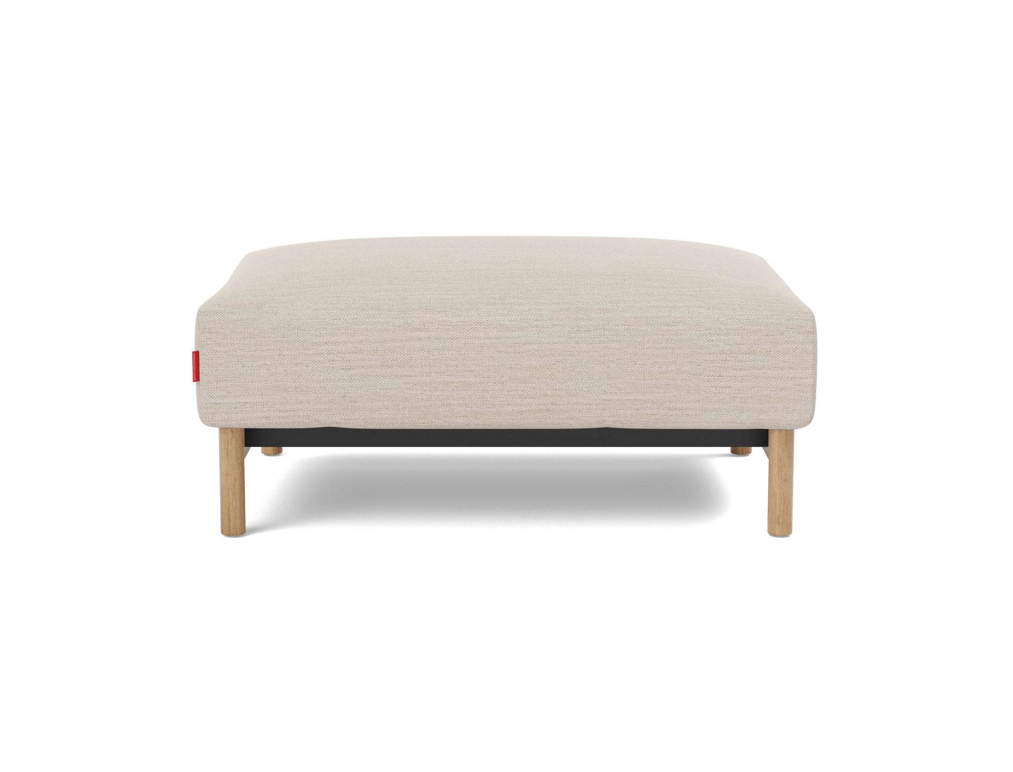 Hocker Malloy Webstoff Blida 612-Sand-Grey Beine Eiche
