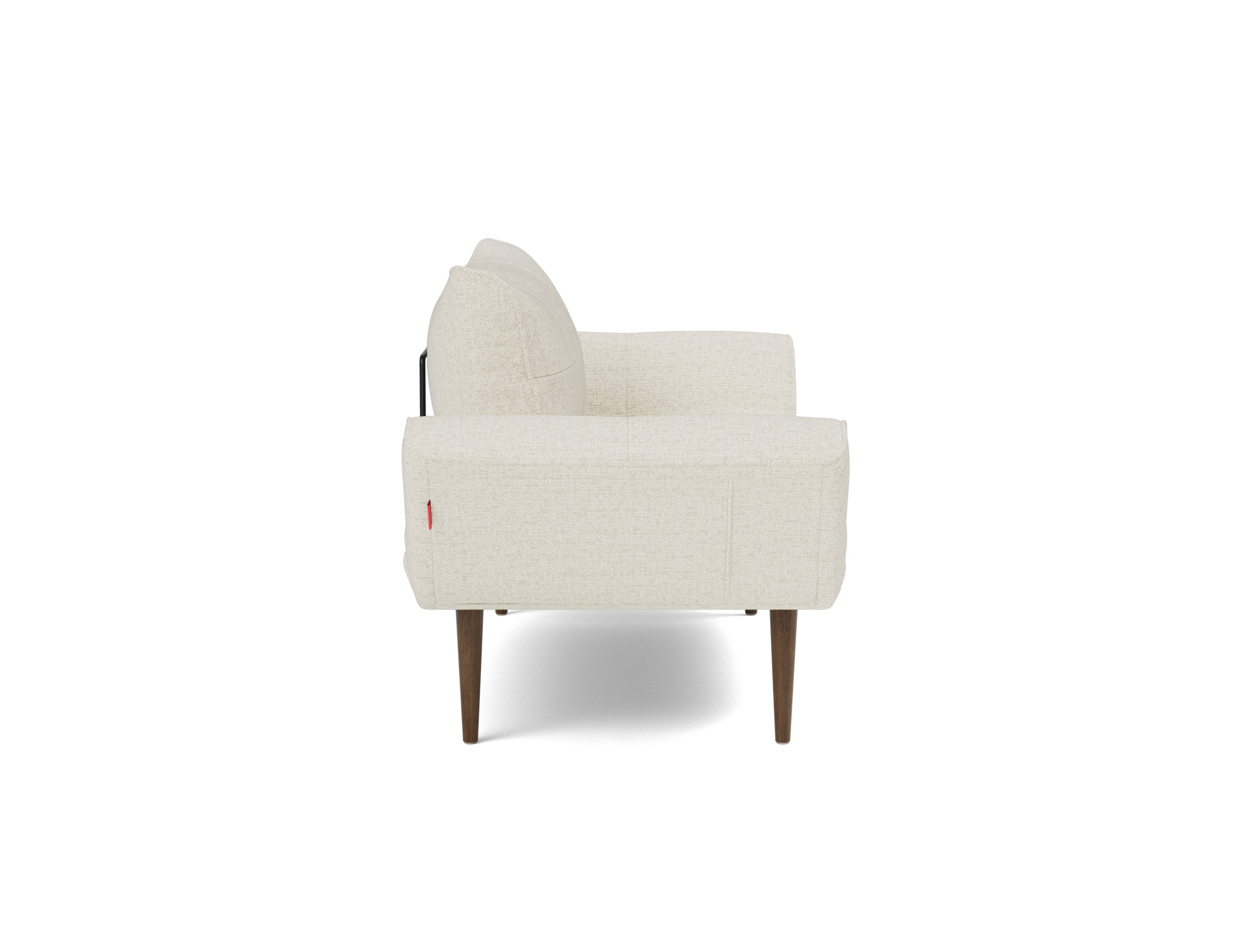 Tagesbett Zeal Boucle Skandi 531-Off-White Beine Styletto Eiche dunkel