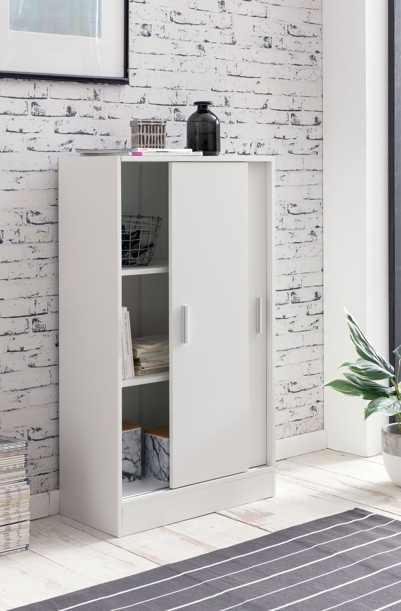 Sideboard Kegnaes Weiß 60 × 28,5 × 107,5 cm