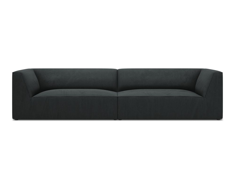 Cosmopolitan Design Sofa Siena 4-Sitzer Kord Scala Schwarz