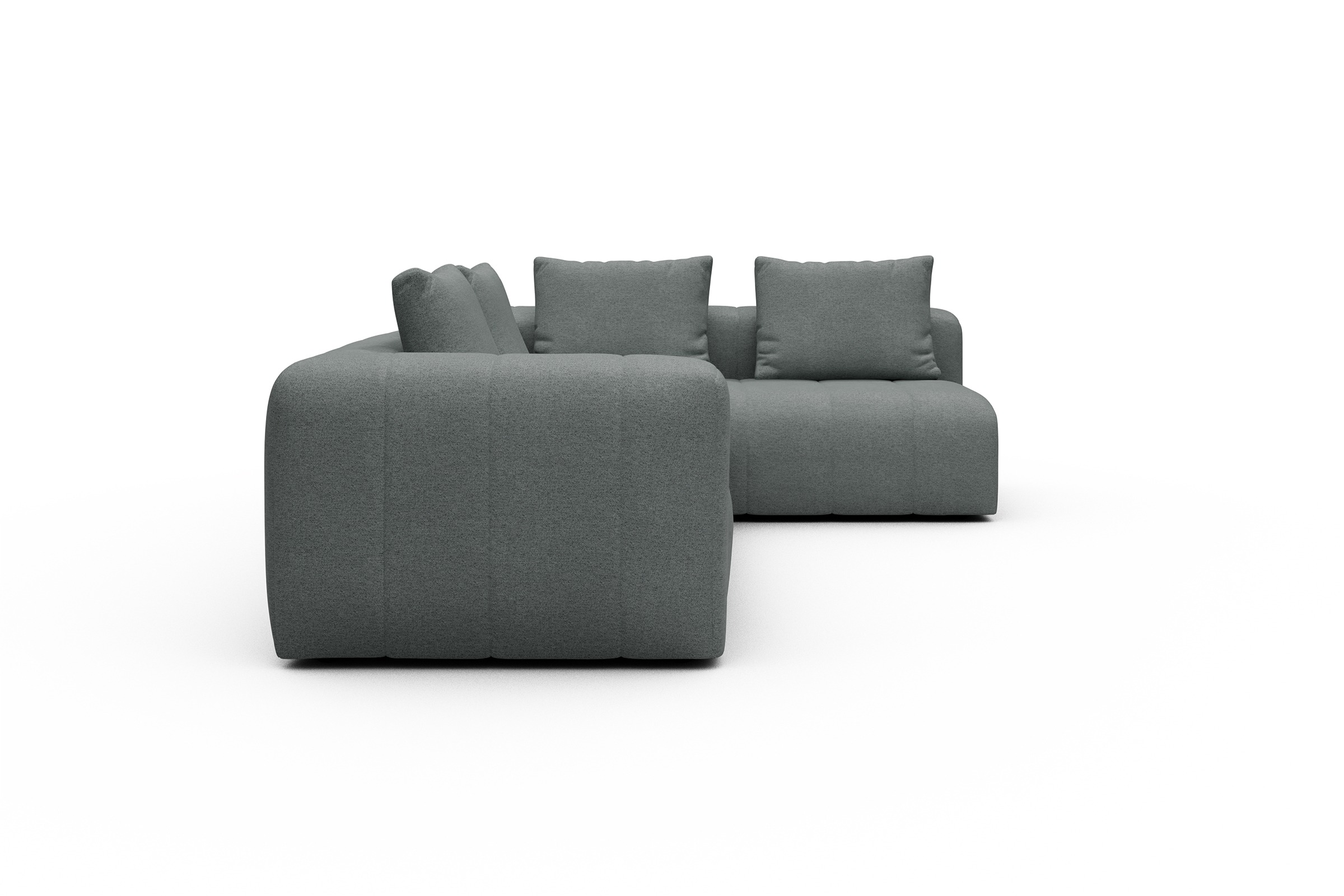 Ecksofa Hugo 2x 2,5-Sitzer Armlehne links Denari-Soft-Grey