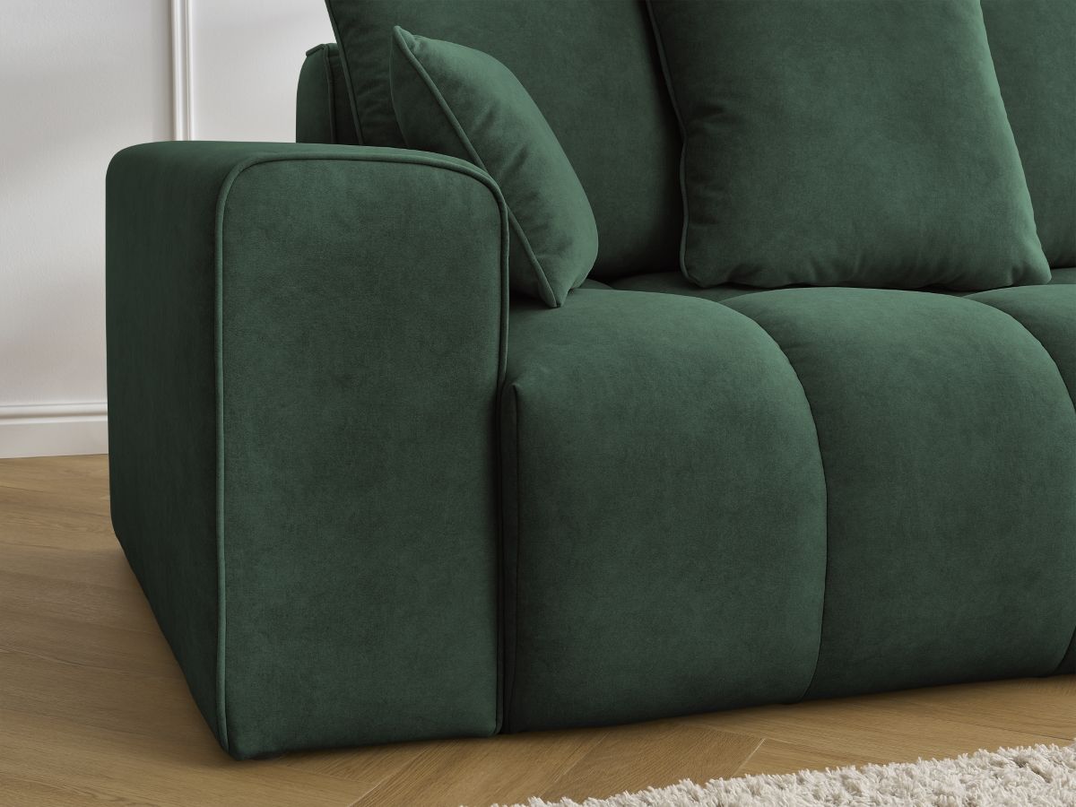 Bobochic Mont-blanc Sofa 4-Sitzer Samt Grün Armlehne links