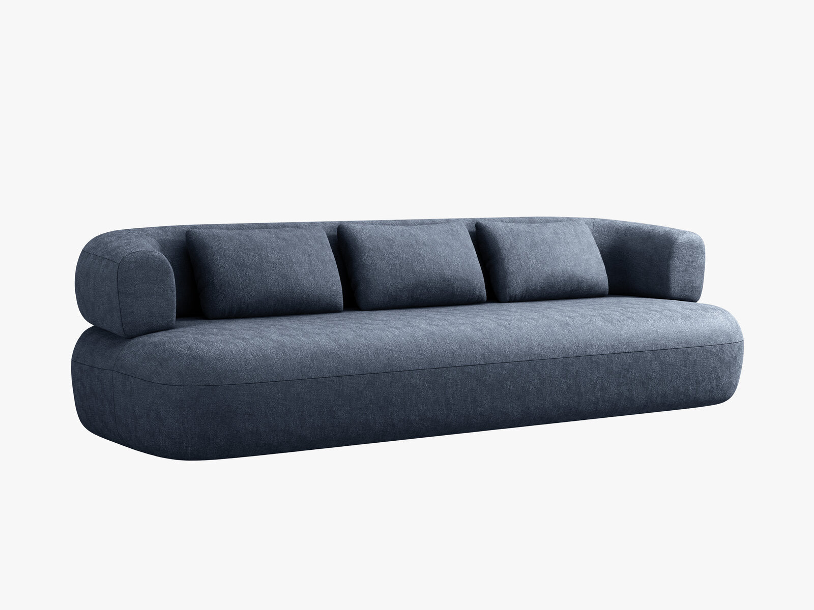 Micadoni Sofa Jenny 3-Sitzer Chenille Perfect Harmony Dunkelblau