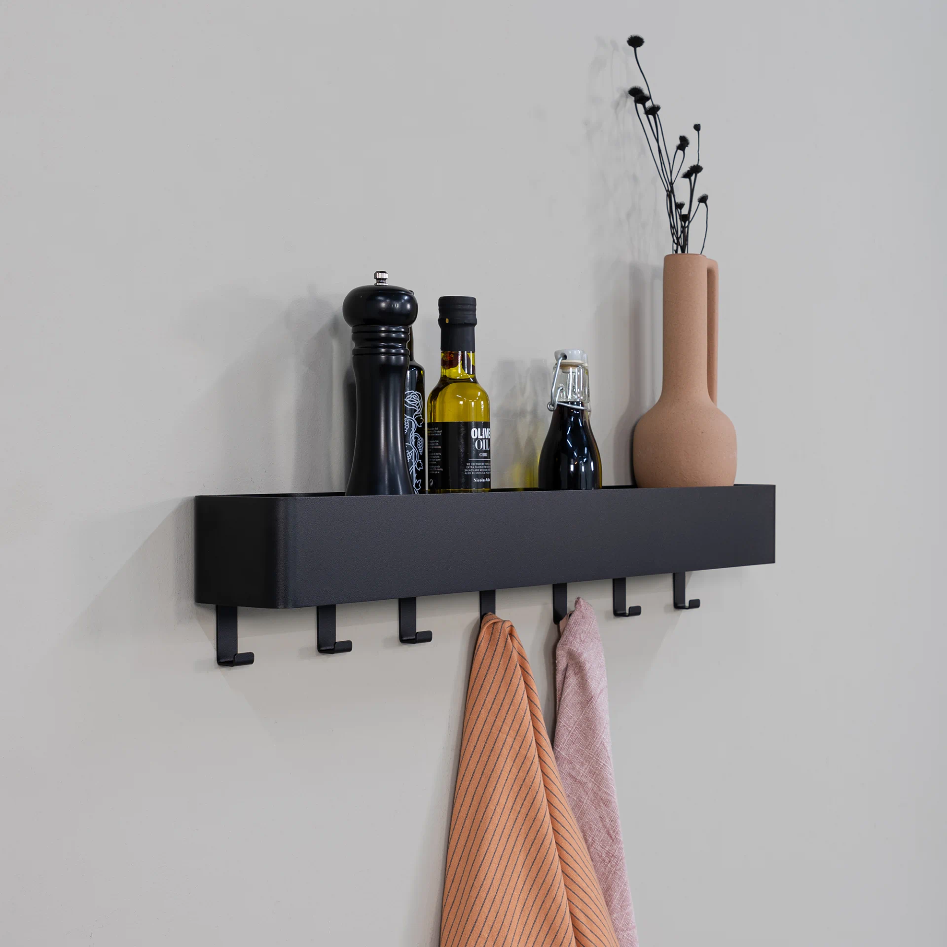 Spinder Design Wandregal Multi 7 Schwarz