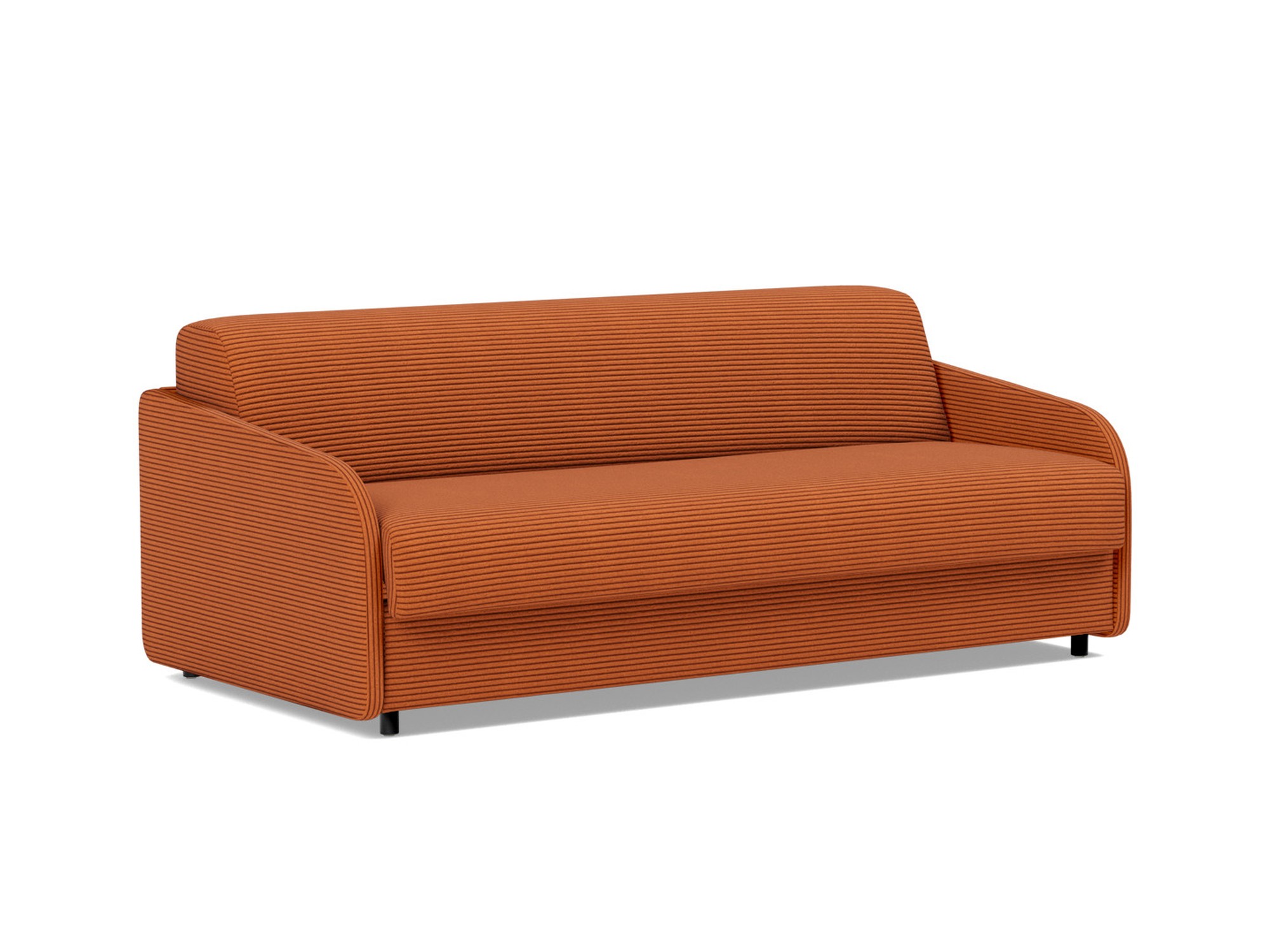 Schlafsofa Eivor mit Taschenfederkernmatratze 160 Kord Corduroy 595-Burnt-Orange