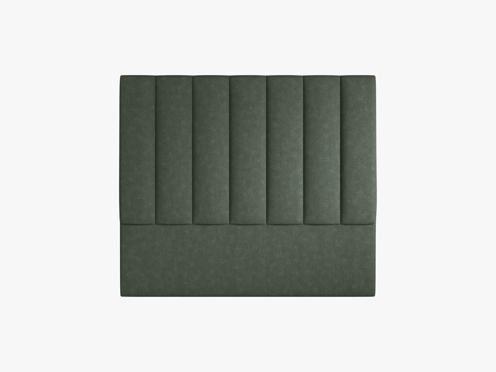 Micadoni Marl Samtiger Kopfteil 140 cm (H 120 cm) Strukturierter Stoff Liberty Moosgrün 140x120