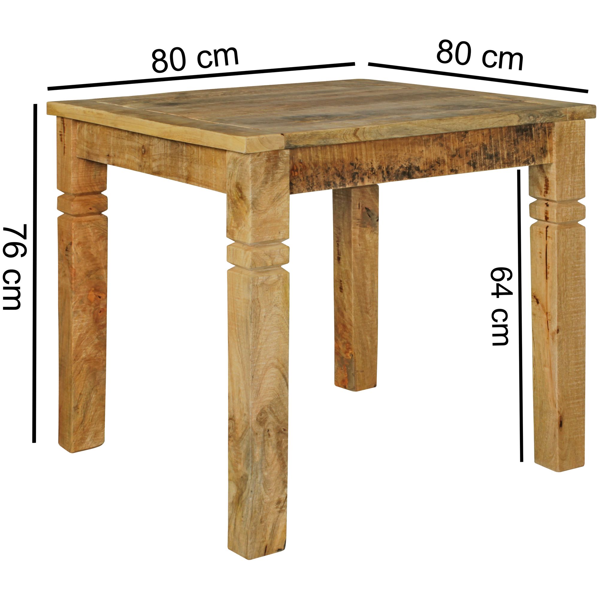 Esstisch Klitmoller Mango Massivholz Braun 80 × 80 × 76 cm
