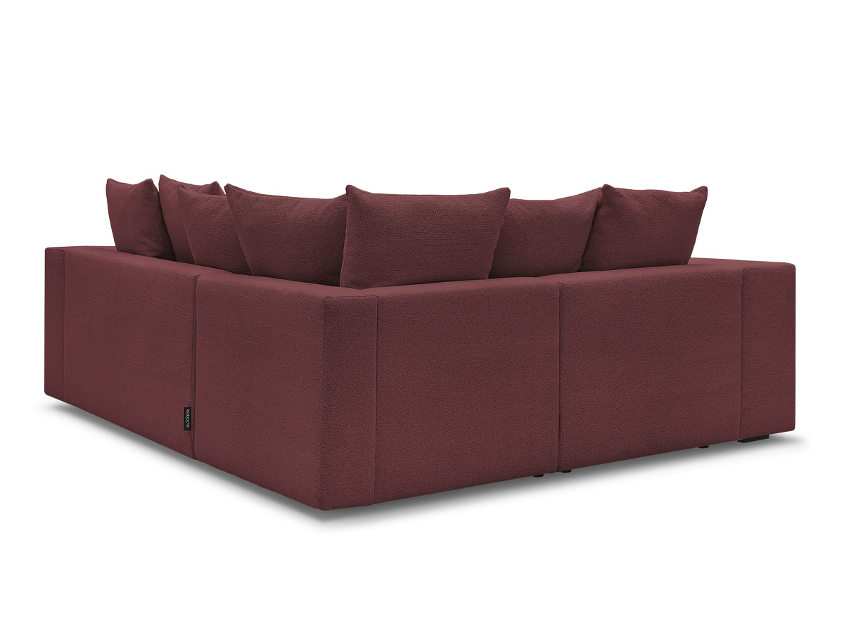 Bobochic Voltaire Ecksofa 268 × 214 cm Melange-Stoff Rot Ecke links