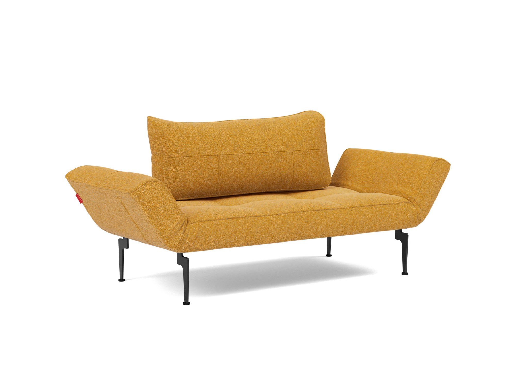 Tagesbett Zeal Boucle Skandi 536-Ochre Beine Laser schwarz