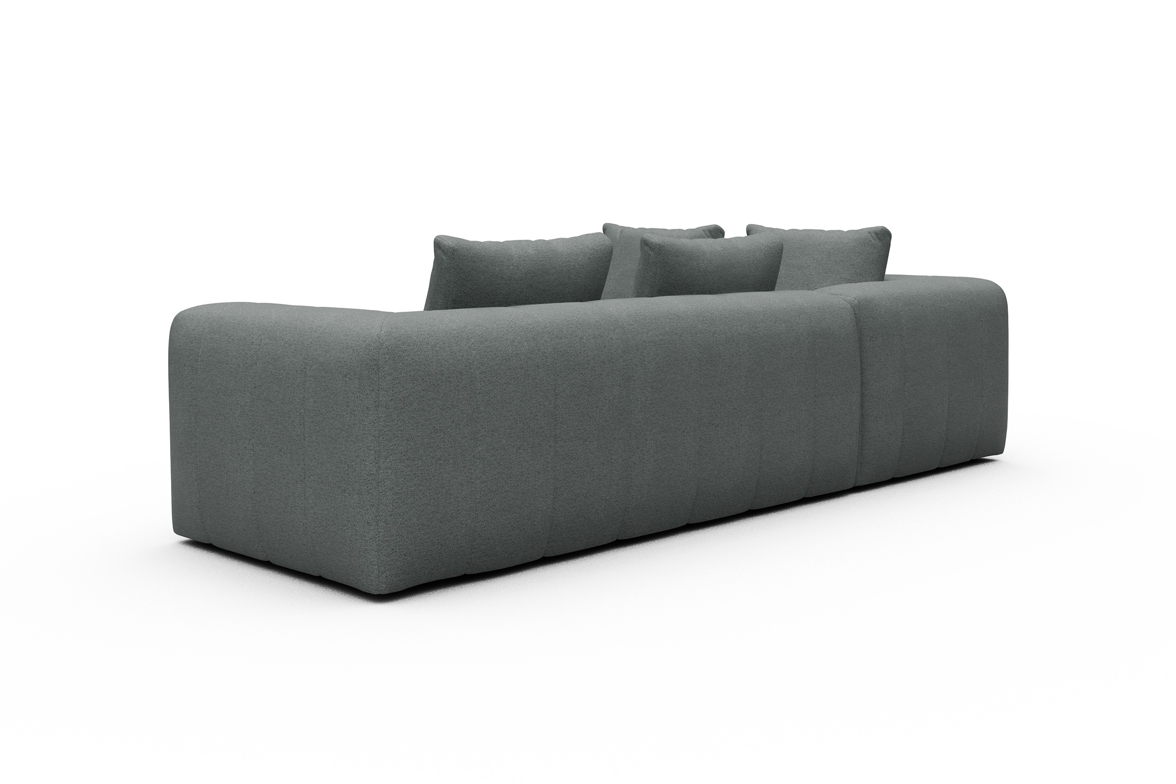 Ecksofa Hugo 2x 2,5-Sitzer Armlehne rechts Denari-Soft-Grey