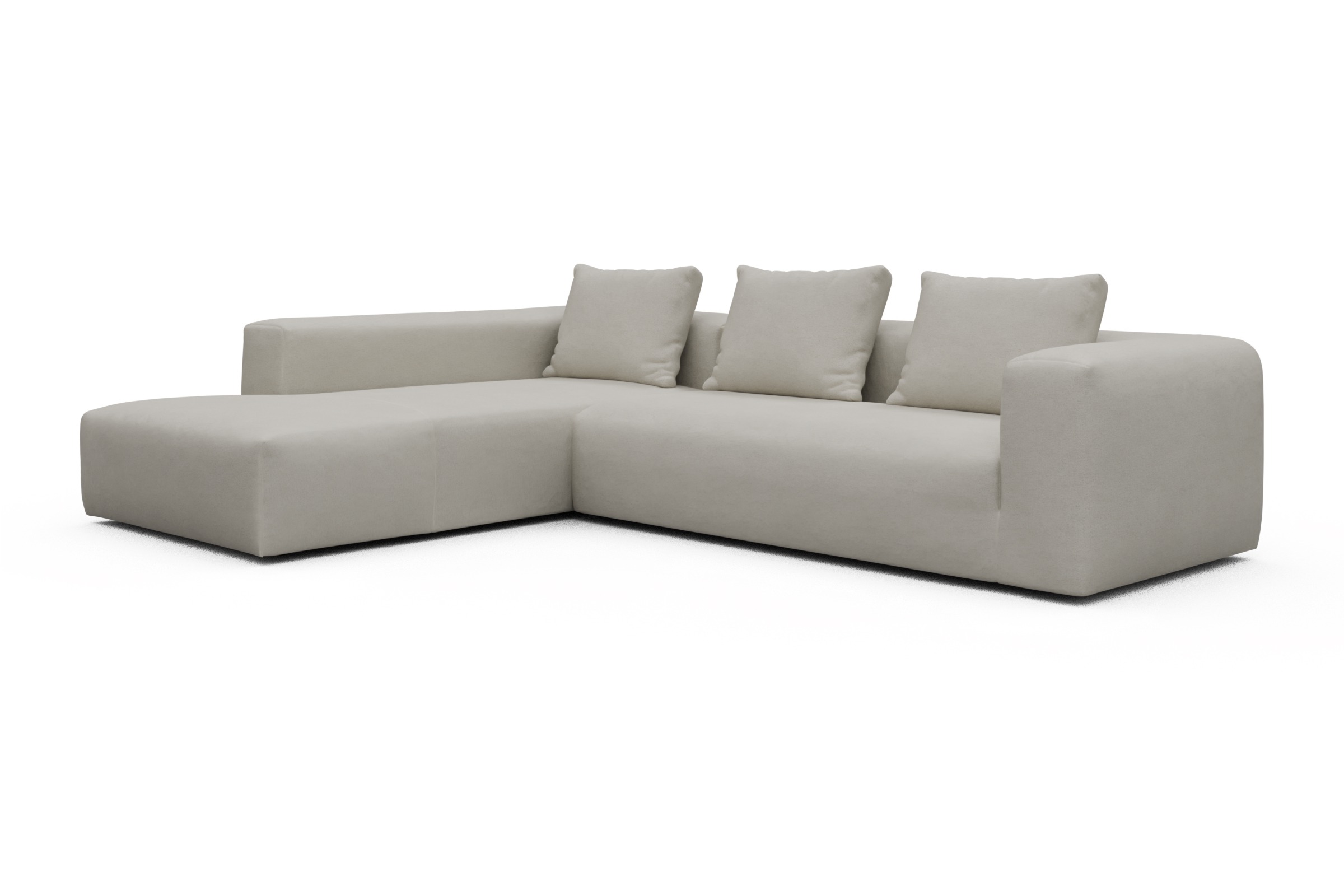 Ecksofa Fred Relax-Ecke links mit 2,5-Sitzer Denari-Clean-Beige