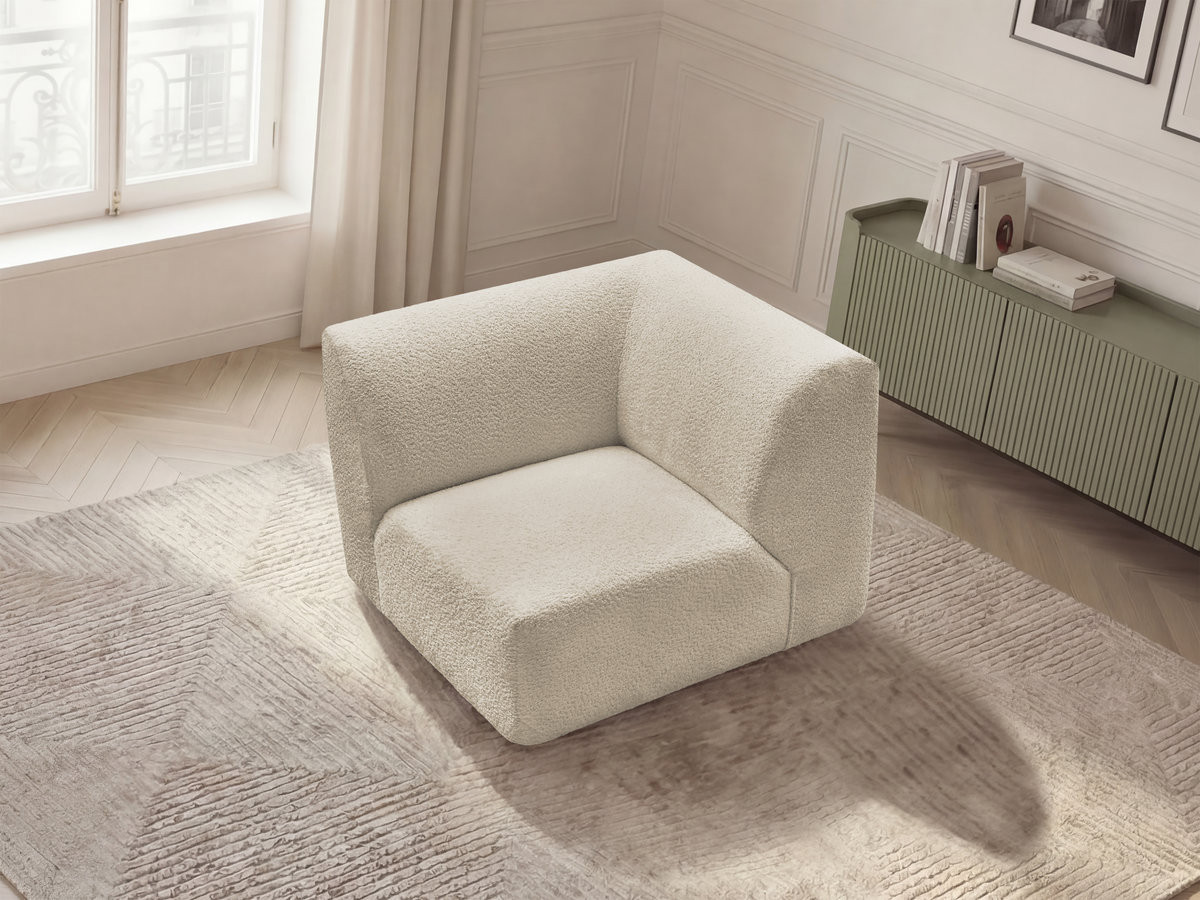 Bobochic Anda Sofa 1-Sitzer Chenille Beige