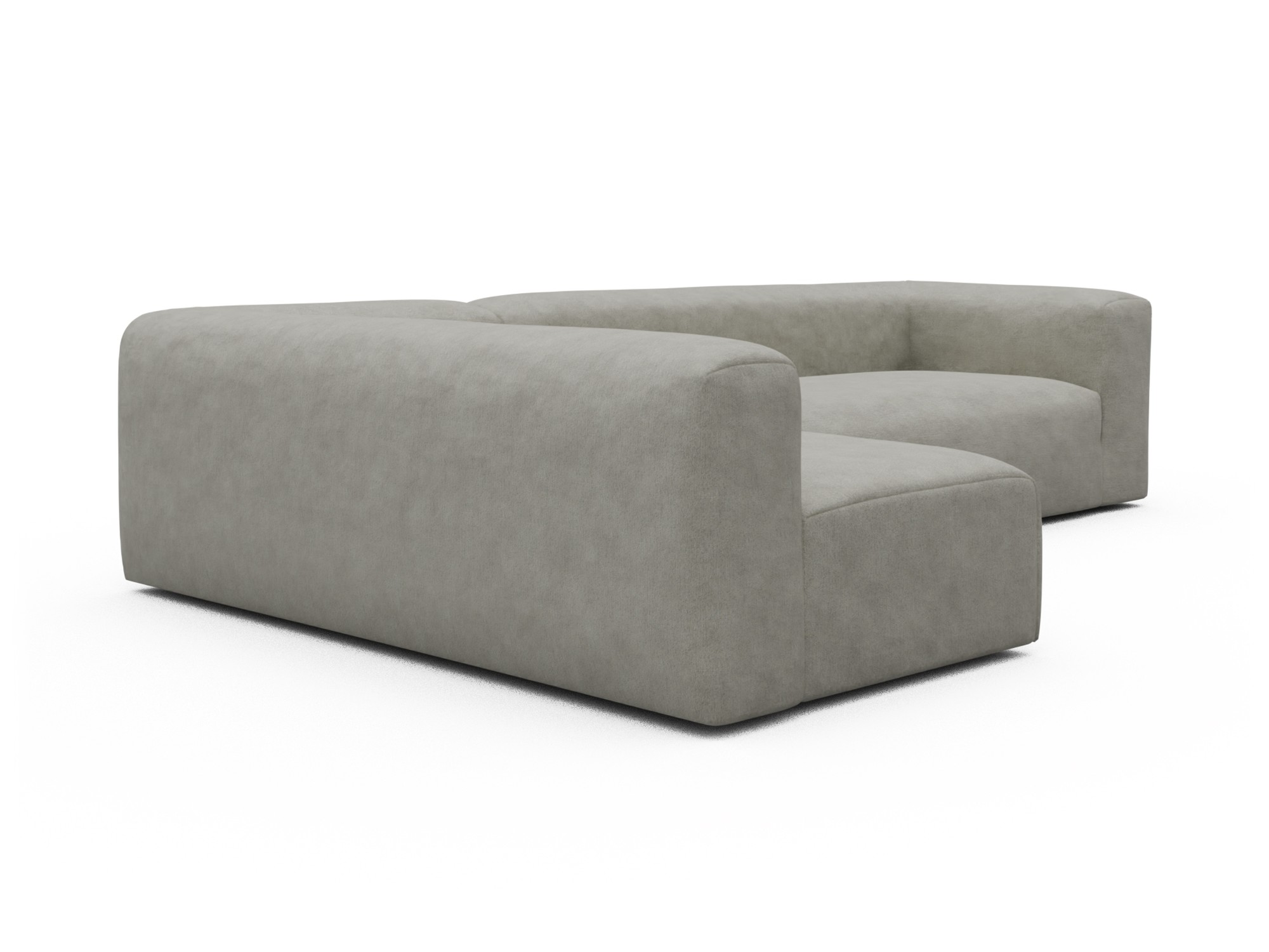 Skandi Home Ecksofa Fred 2x 2,5-Sitzer links offen Carreno-Moon-Stone-White moebelfaktor