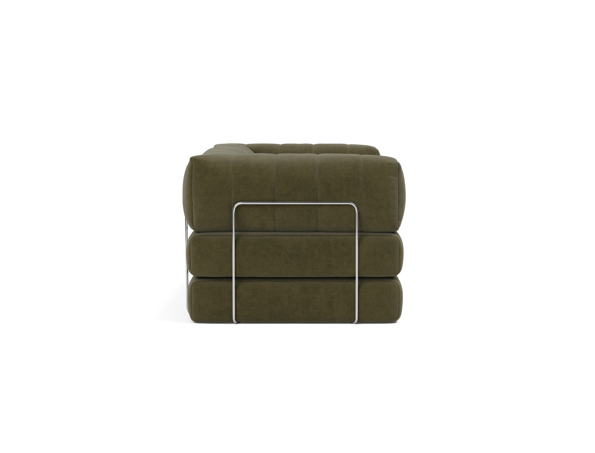 Schlafsofa CozyPad mit Armlehnen Kord Cordufine 316-Pine-Green