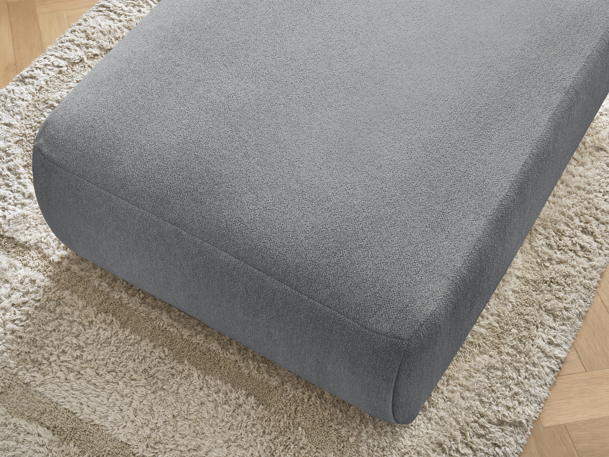 Bobochic Jana Pouf 94 × 114 cm Melange-Stoff Dunkelgrau