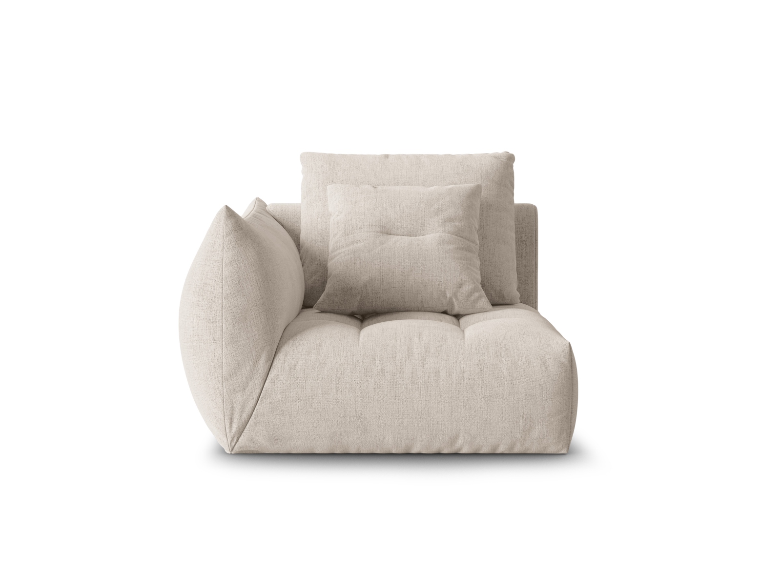 Micadoni Eckmodul Bloom Links Strukturierter Stoff City Dunkelbeige moebelfaktor