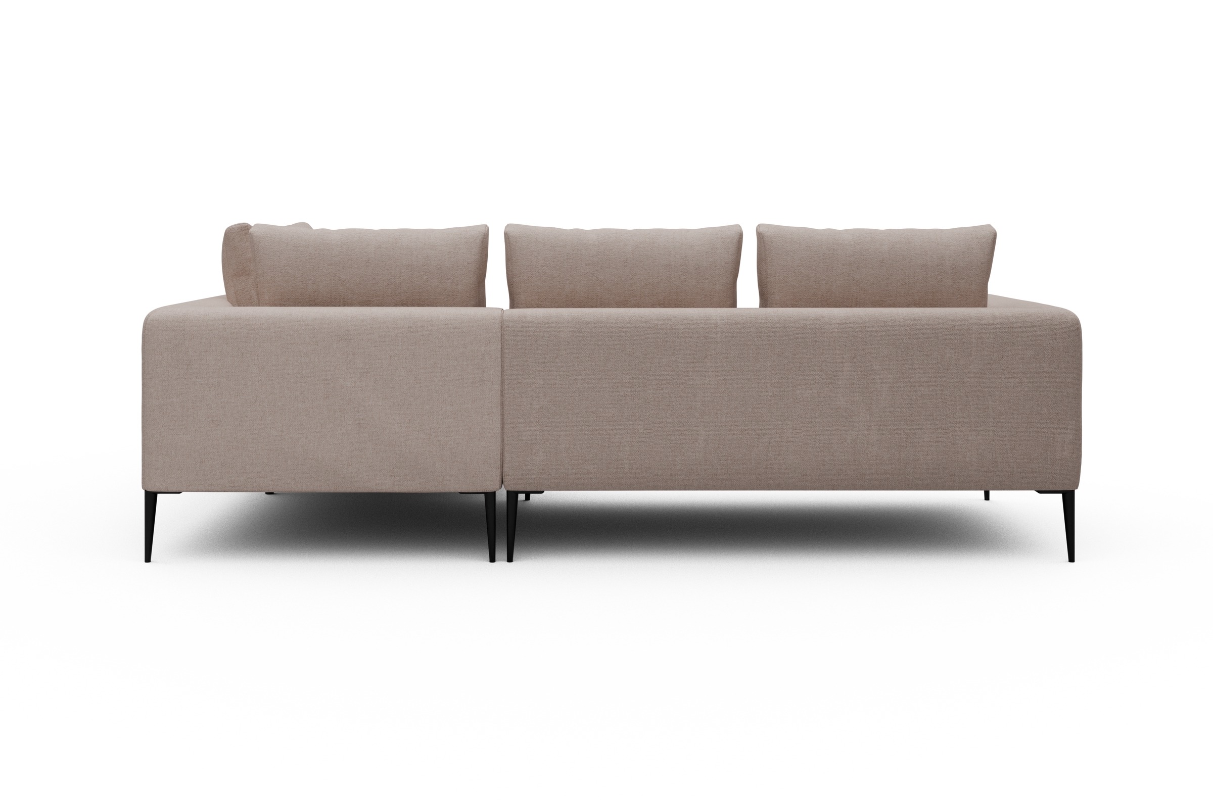 Ecksofa Paul Relax-Ecke rechts mit 2-Sitzer Weda-Sand