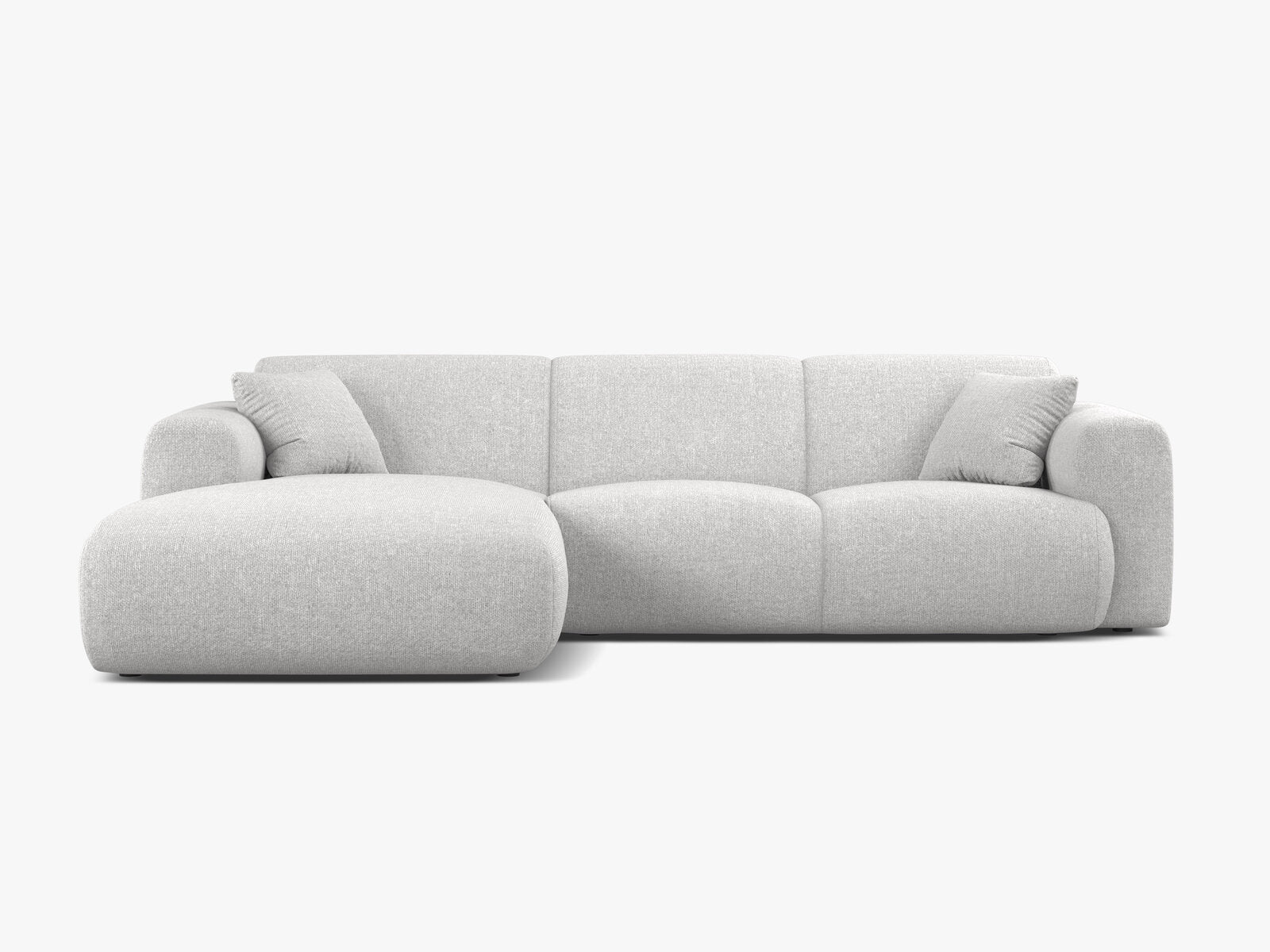 Micadoni Ecksofa Molino 4-Sitzer Links Chenille Eden Silber