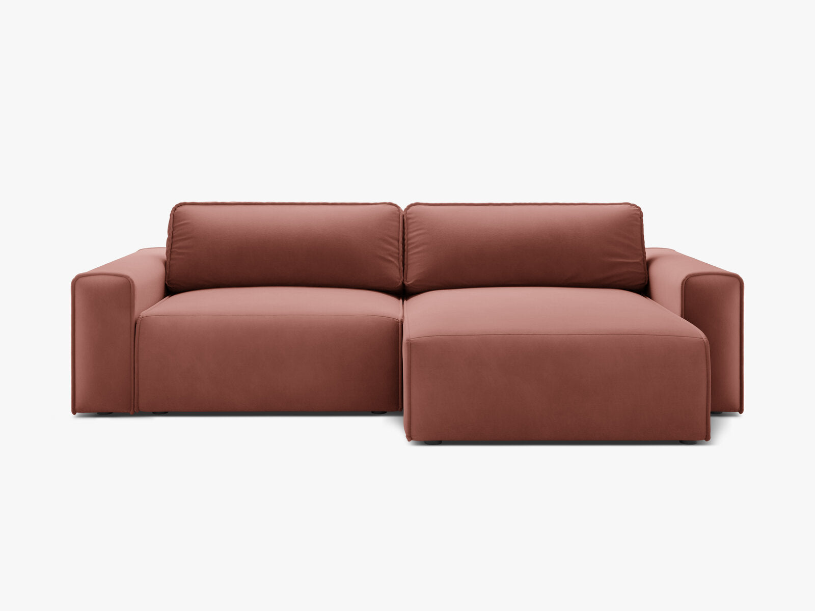 Micadoni Ecksofa Victor 3-Sitzer mit Schlaffunktion Rechts Samt Rosa