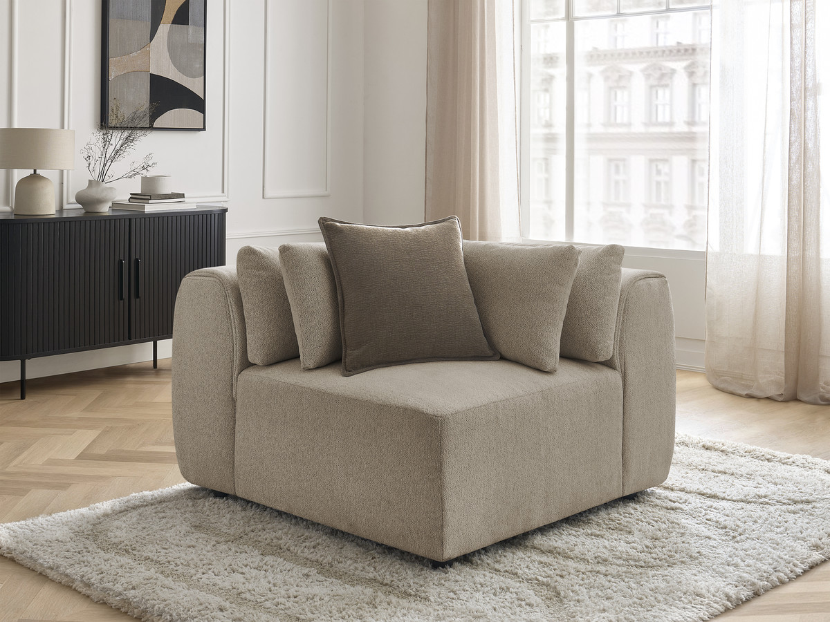 Bobochic Jana Eckmodul Melange-Stoff Taupe