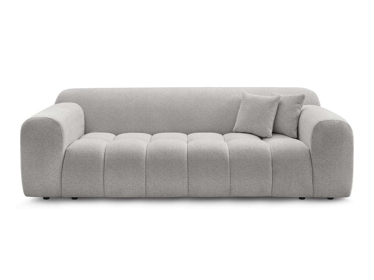 Bobochic Melisse Sofa 3-Sitzer Melange-Stoff Hellgrau