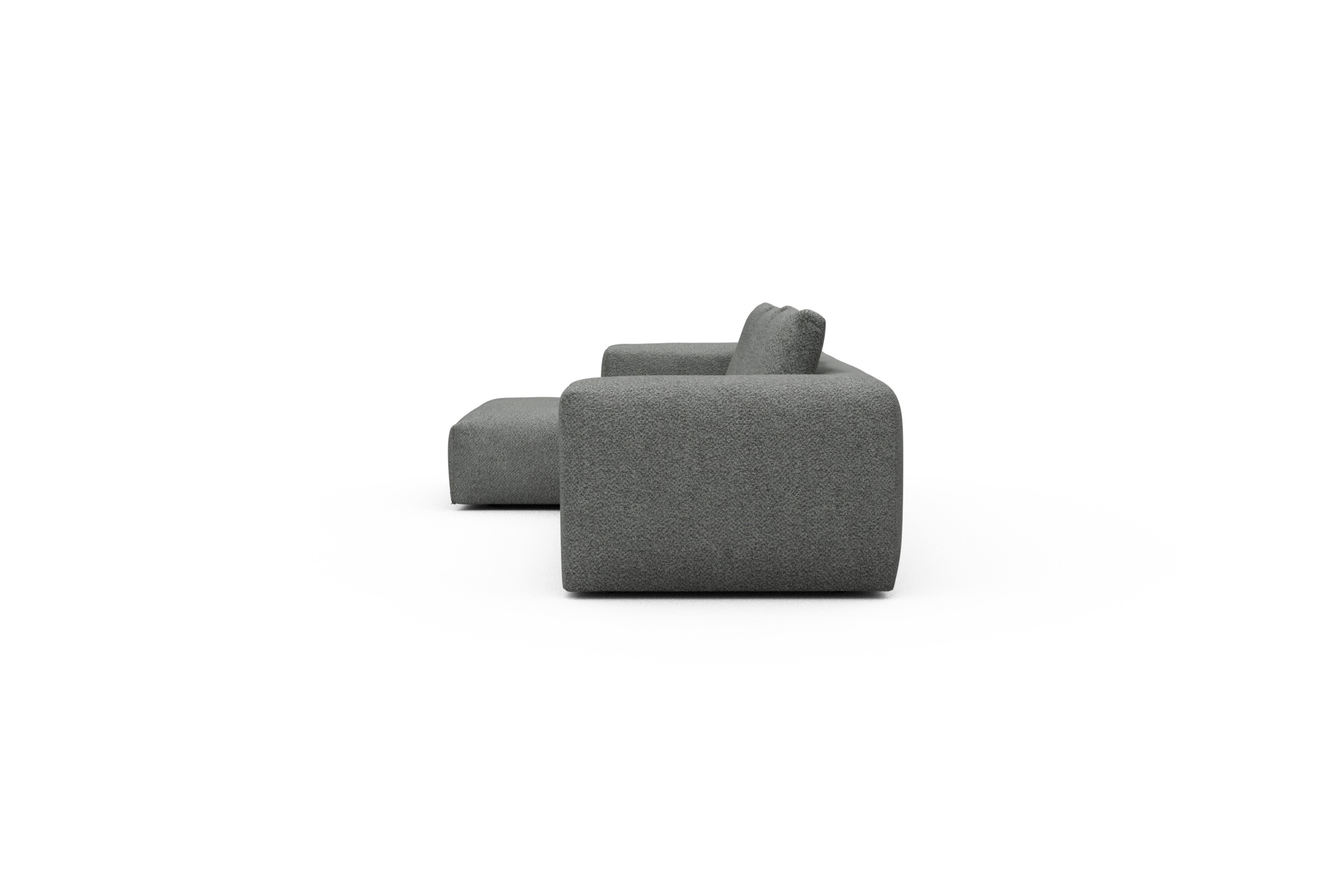 Ecksofa Fred Chaiselongue links mit 2,5-Sitzer Vanora-Warm-Grey