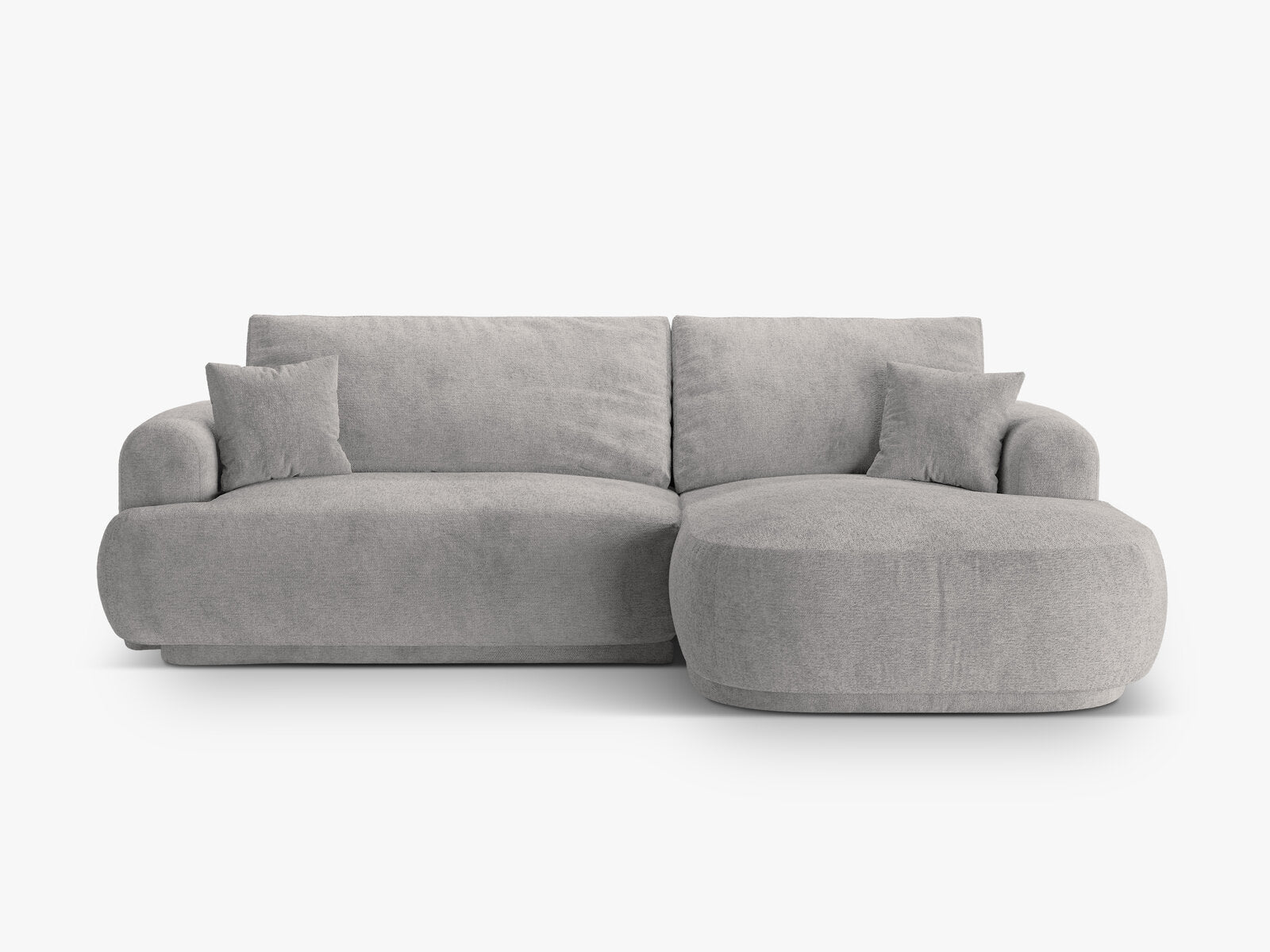 Micadoni Ella Ecksofa 5-Sitzer mit Schlaffunktion Rechts Strukturierter Stoff Sorella Warmes Grau