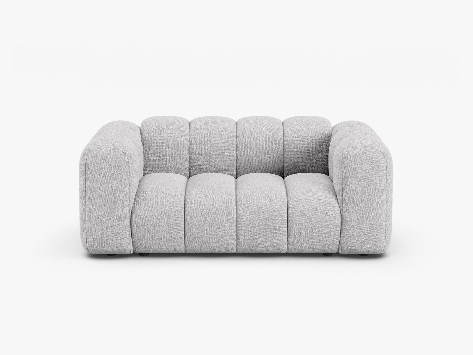 Micadoni Sofa Lupine 2-Sitzer kleine Version Boucle Baloo Hellgrau