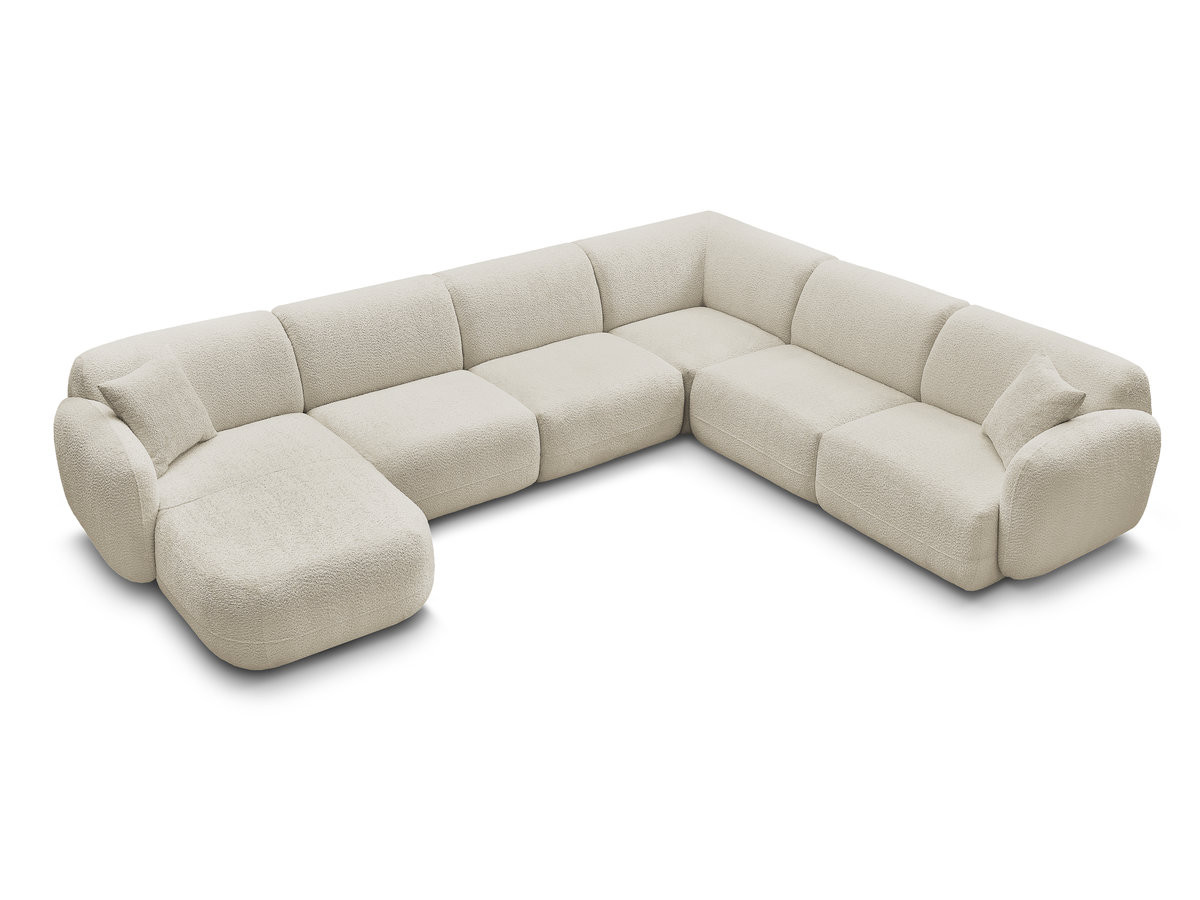 Bobochic Anda Wohnlandschaft Chenille Beige Ecke rechts