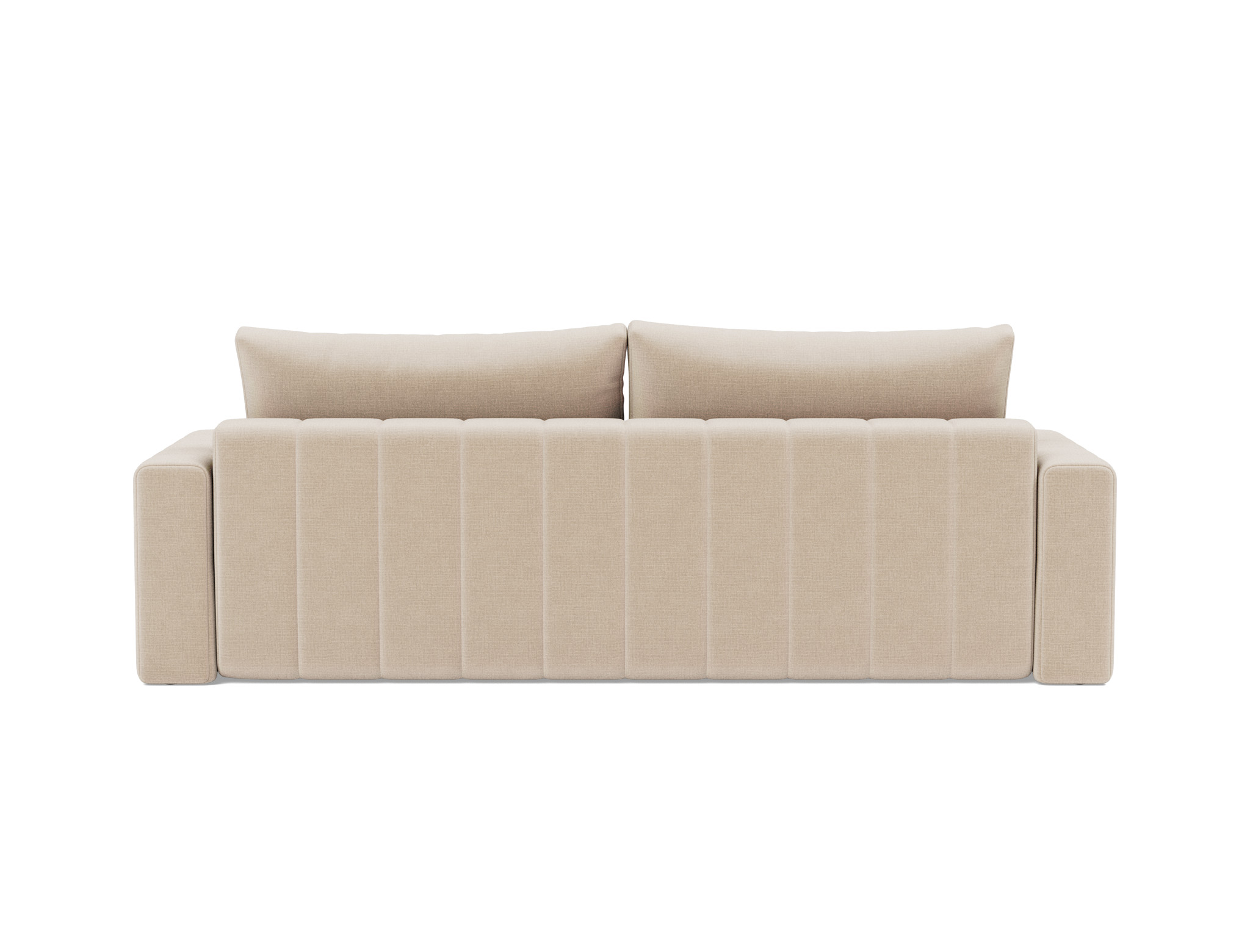 Schlafsofa Akello mit Armlehnen Chenille Esina 410-Almond-Beige
