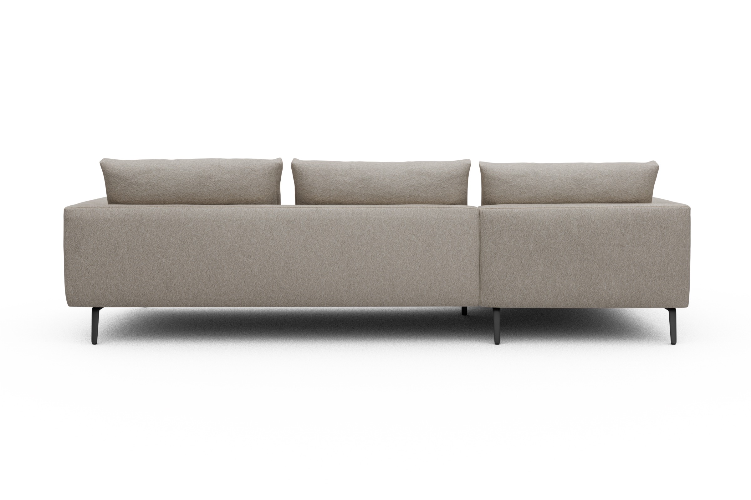 Ecksofa Karl Chaiselongue links mit 2,5-Sitzer Aivi-Lace-Beige
