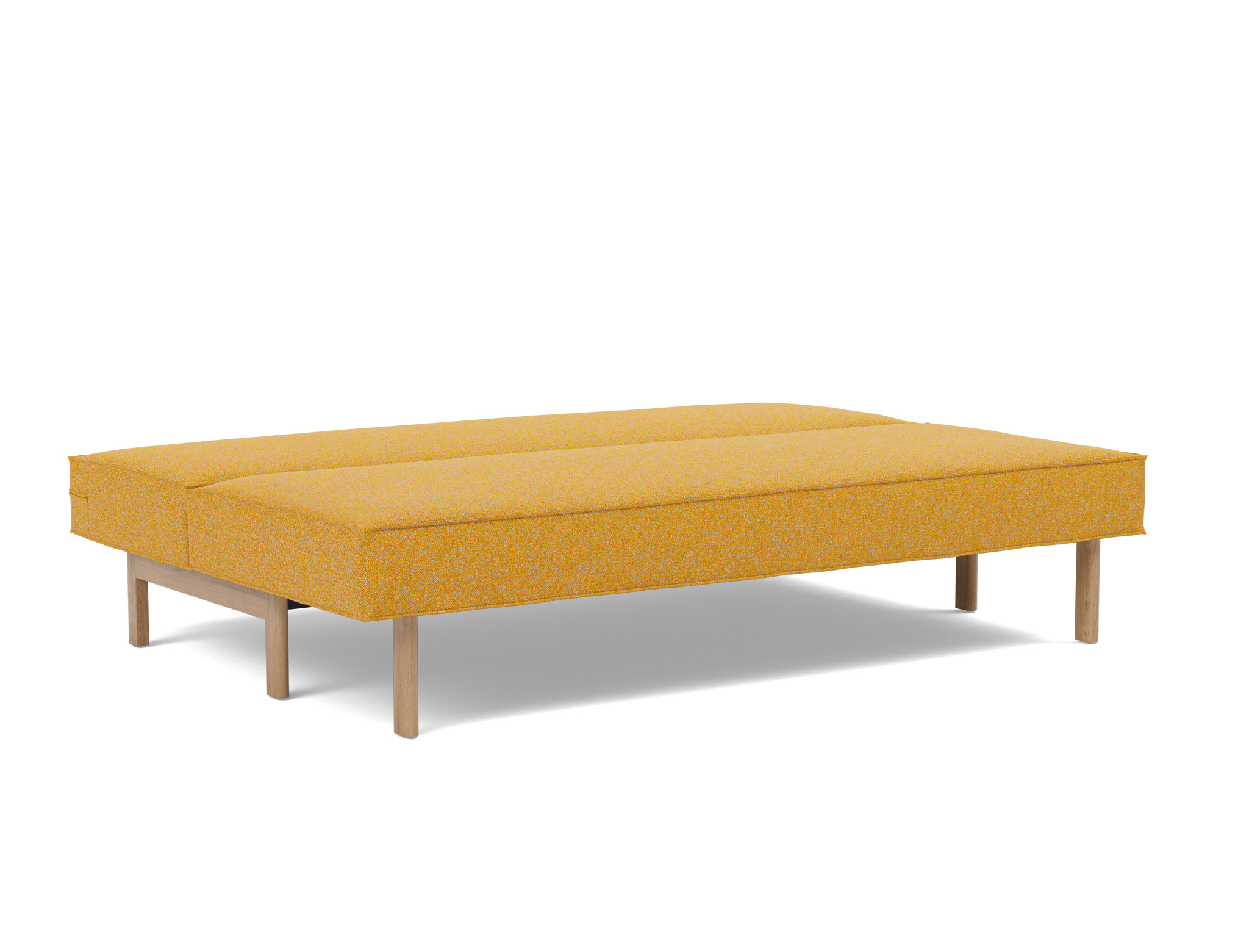 Schlafsofa Sly Boucle Skandi 536-Ochre Beine Eiche