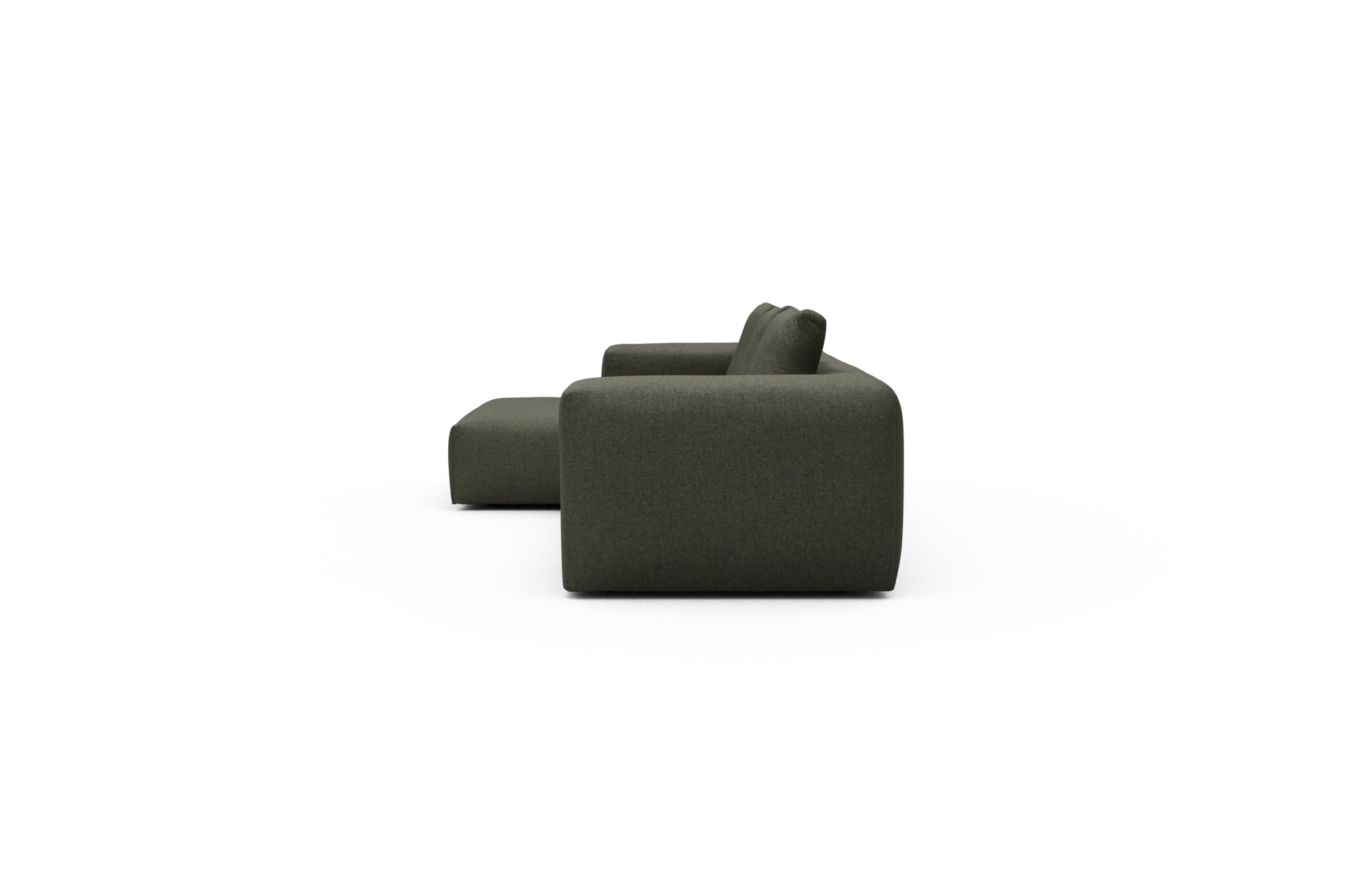 Ecksofa Fred Chaiselongue links mit 2,5-Sitzer Sama-Winter-Moss