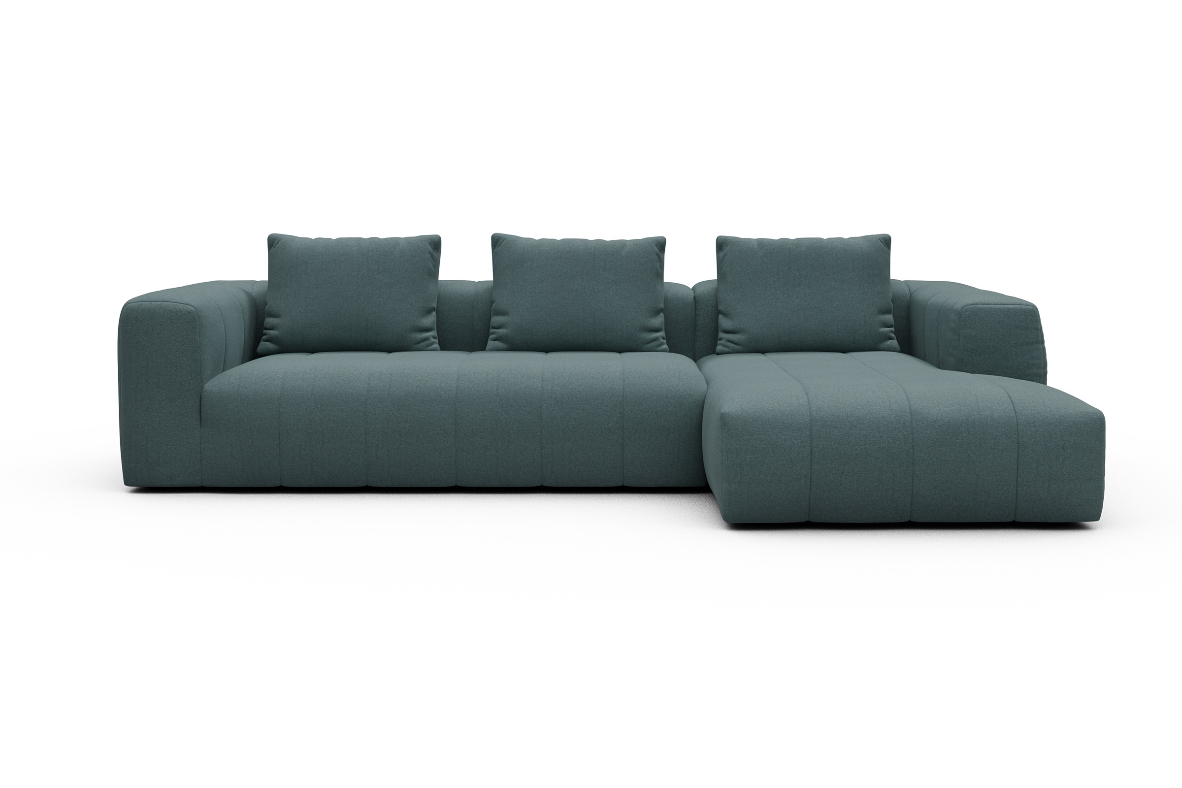 Ecksofa Hugo 2,5-Sitzer Armlehne links mit Chaiselongue Satya-Niagara