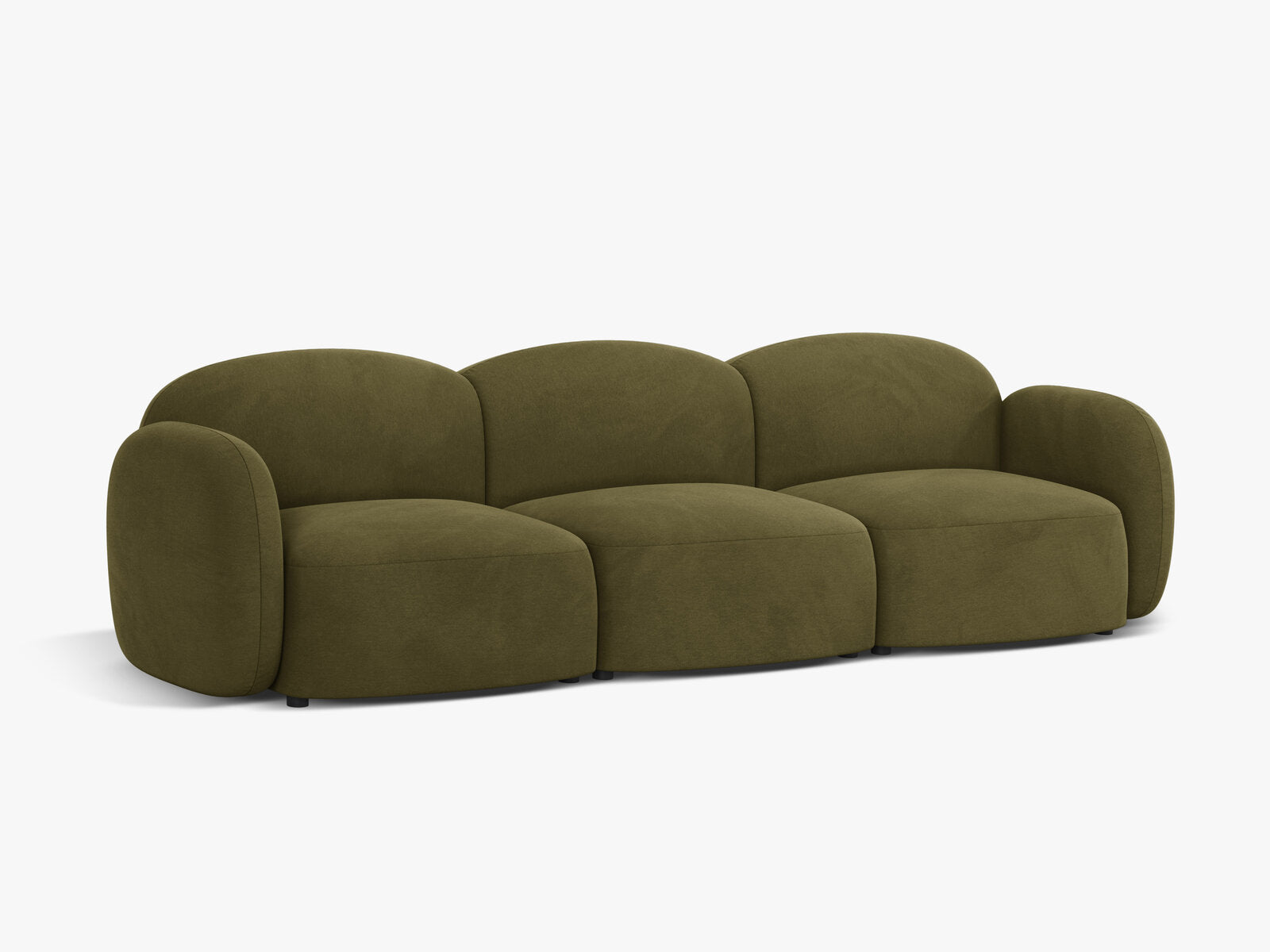 Micadoni Sofa Blair 3-Sitzer Samt Casino Hellgrün