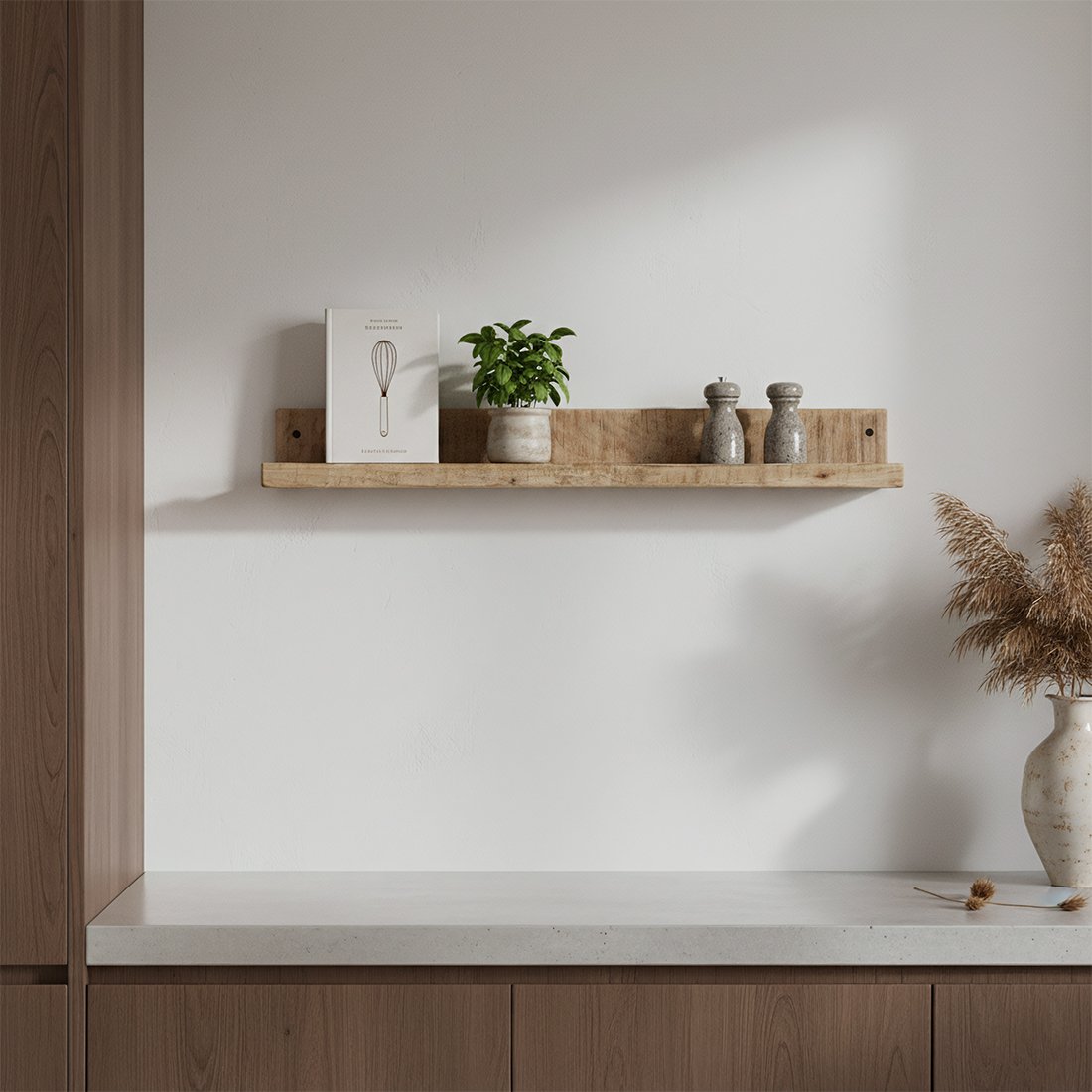 Raw Materials Wandregal Mangoholz Bilderleiste