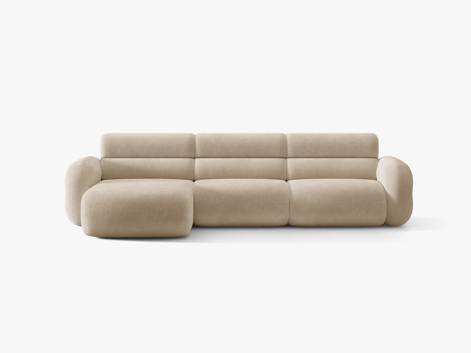 Micadoni Neo Ecksofa 4-Sitzer Links Chenille Golden Dunkelbeige